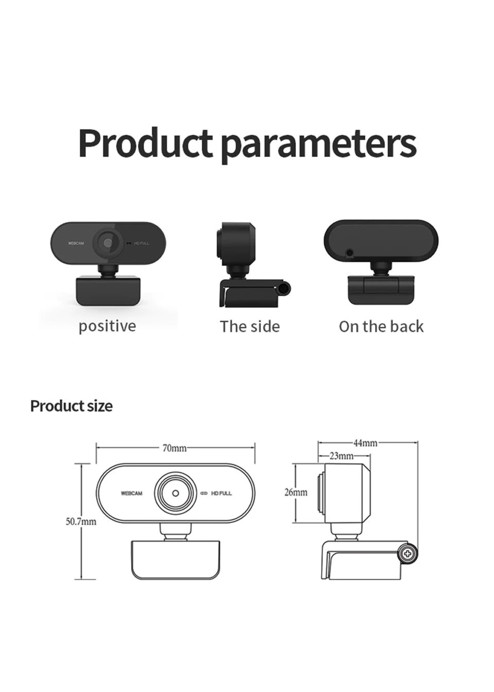 HD 1080P Webcam Mini Computer PC WebCamera met Microfoon Draaibare camera's voor: