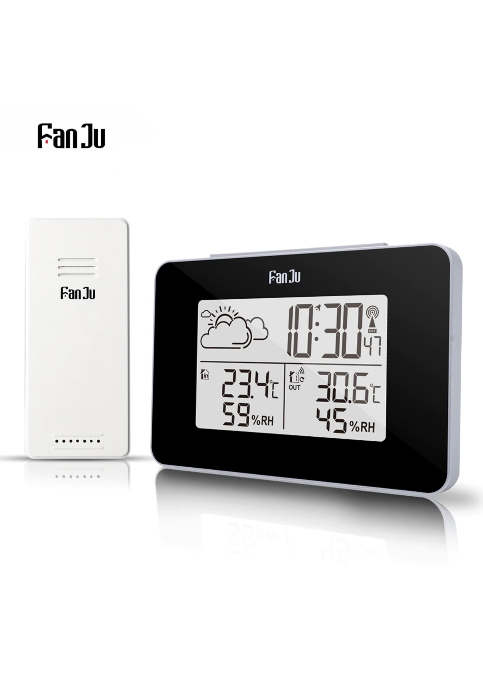 FanJu FJ3364 Digitale wekker Weerstation Draadloze sensor Hygrometer Thermometer