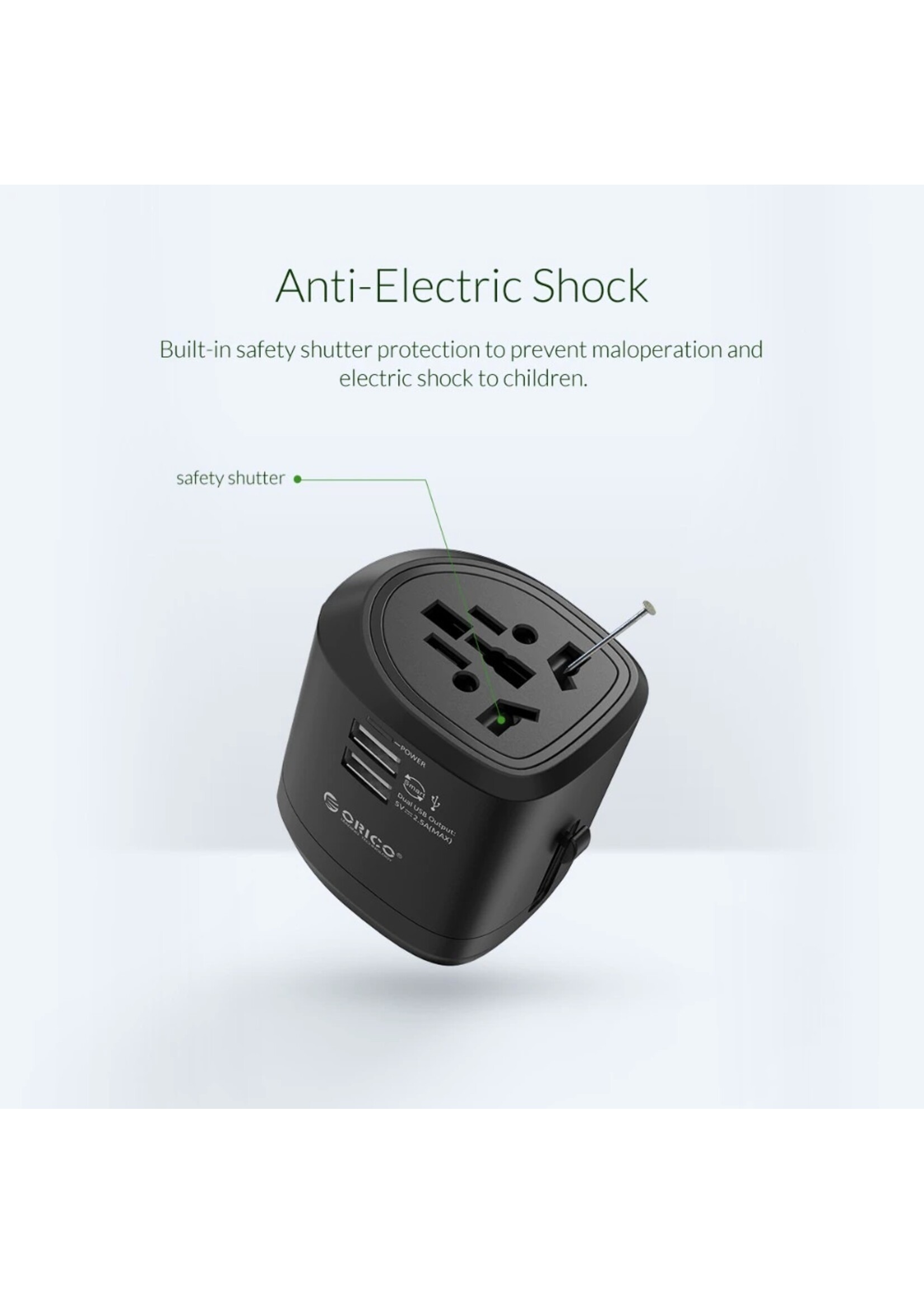 ORICO Universele Internationale Plug Oplader Adapter Voor Reizen 100-240V Spanning EU US UK AU USB Socket Multi-country Adapter