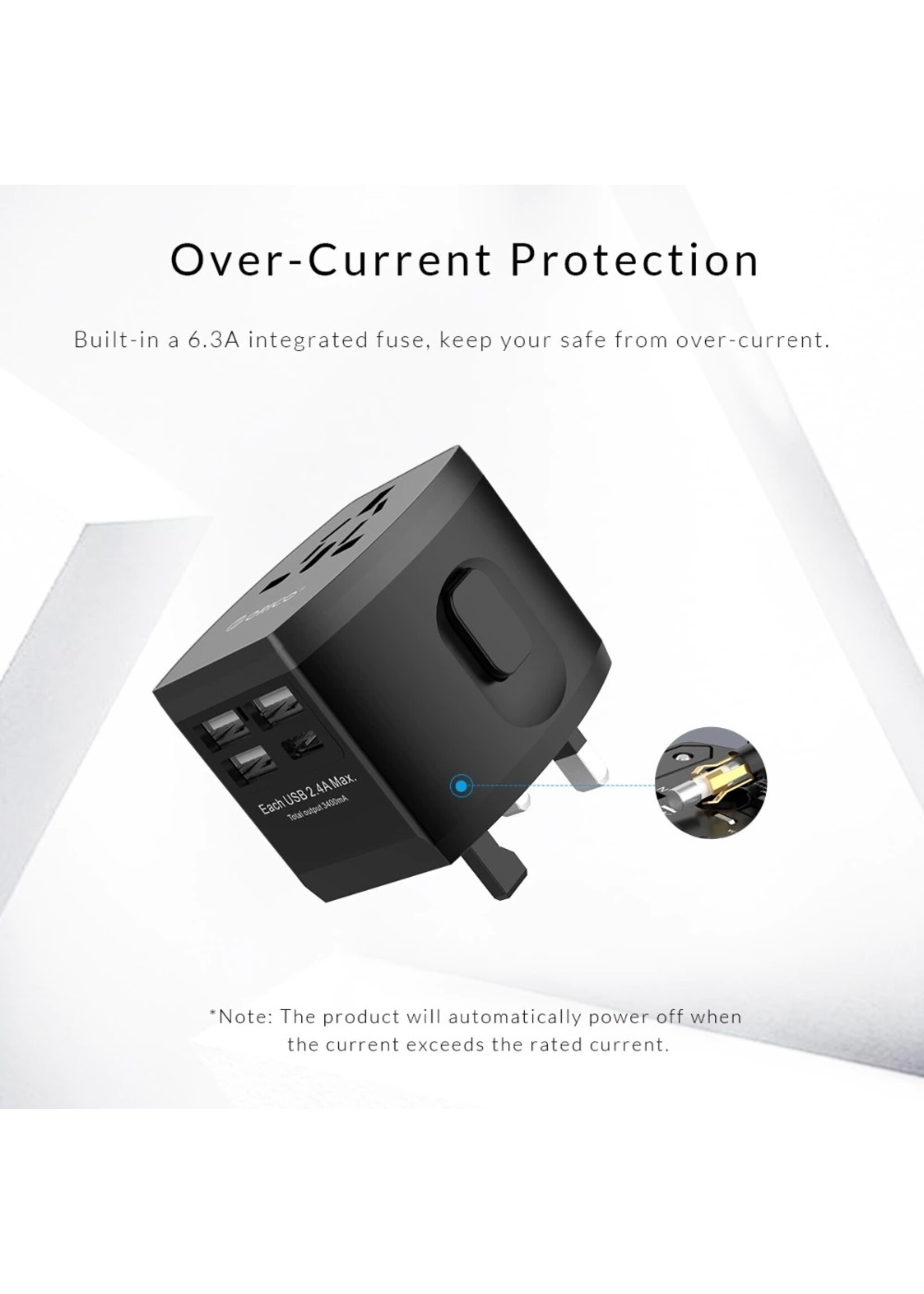 UTT-3U1C 2 USB-ADAPTER UK US AU EU MULTINATIONALE REISCONVERTERS STOPCONTACT OPLADER ZWART