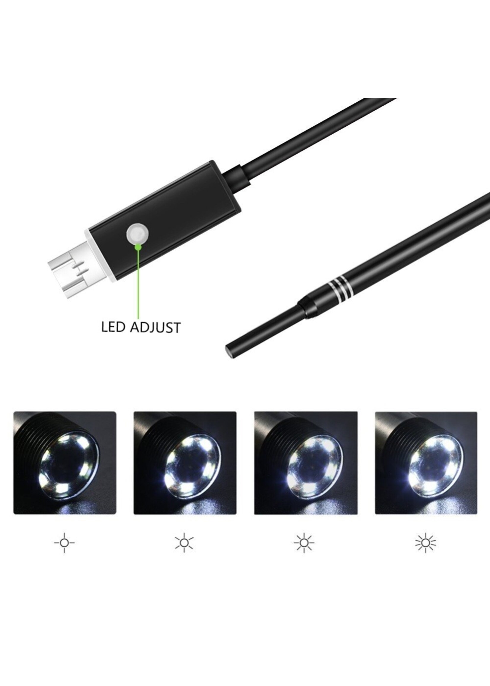 2-in-1 USB HD Visuele Oor Gezondheidszorg Schoonmaak Lepel Tool 5.5mm Multifunctionele Earpick Met Mini Camera endoscoop Voor Android