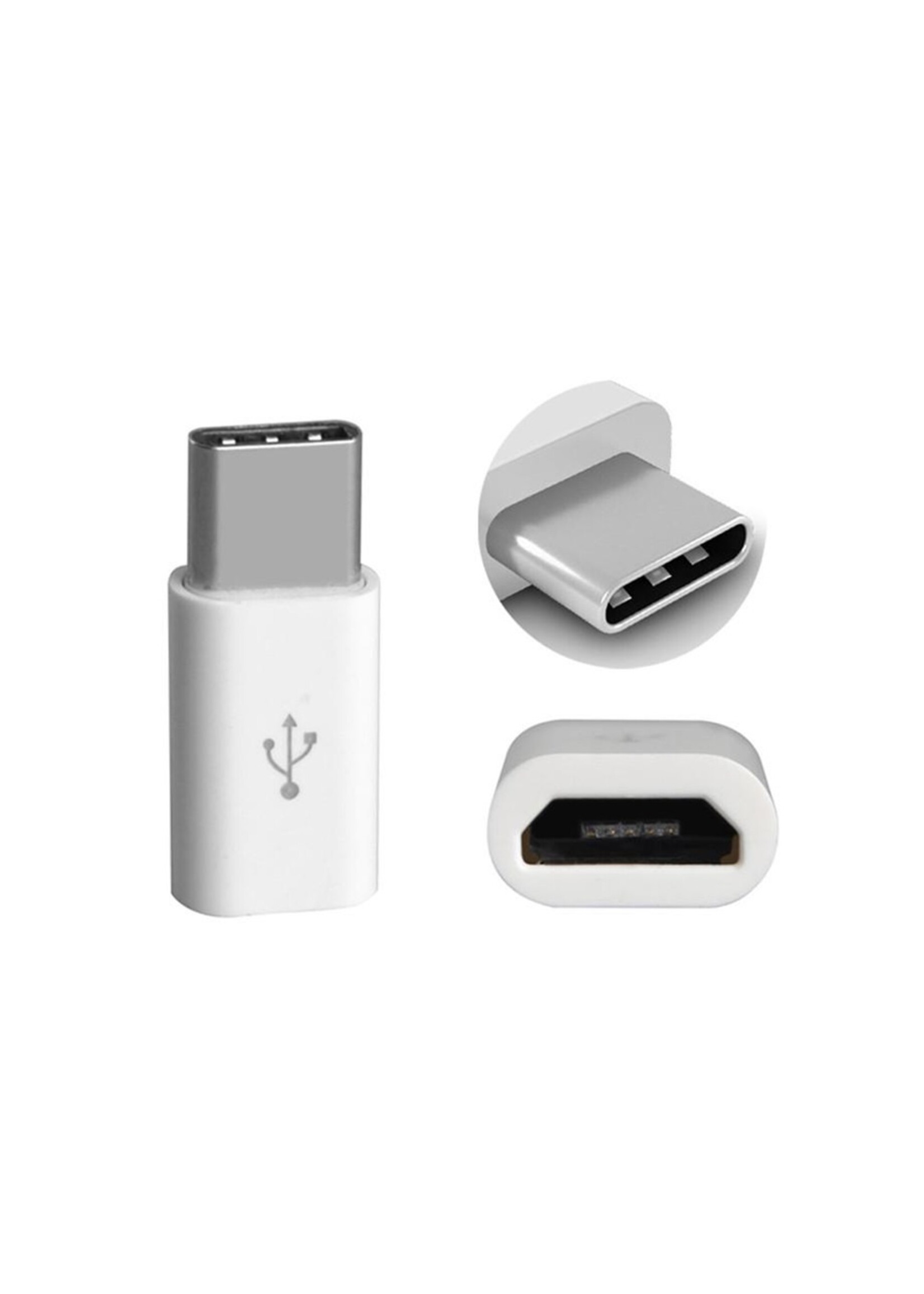 OTB USB-C (m) - USB Micro B (v) adapter - USB2.0 / Wit