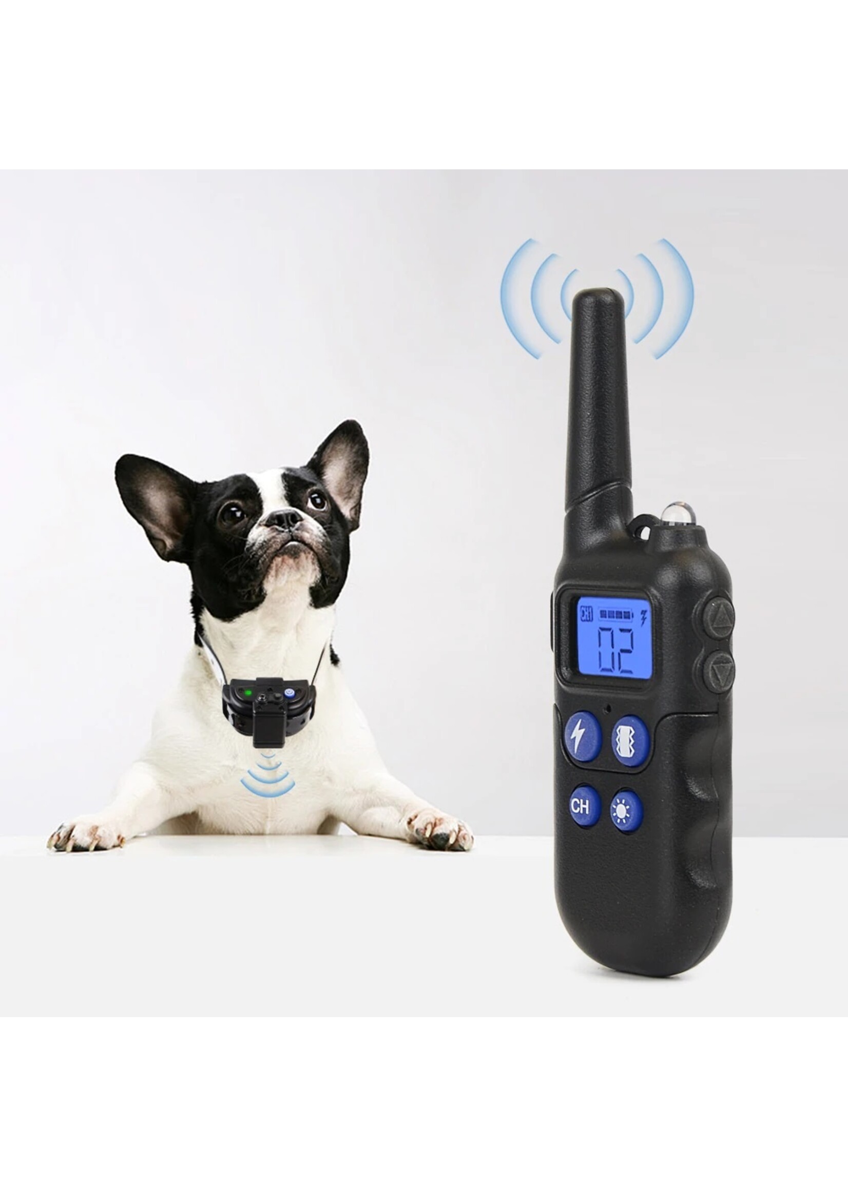 HE Products 500M hondentrainingshalsband met walkietalkie voor 3 Honden - Oplaadbare halsband voor honden - Halsband Modi Pieptoon Trillingen Schok - waterdichte trainingshalsband