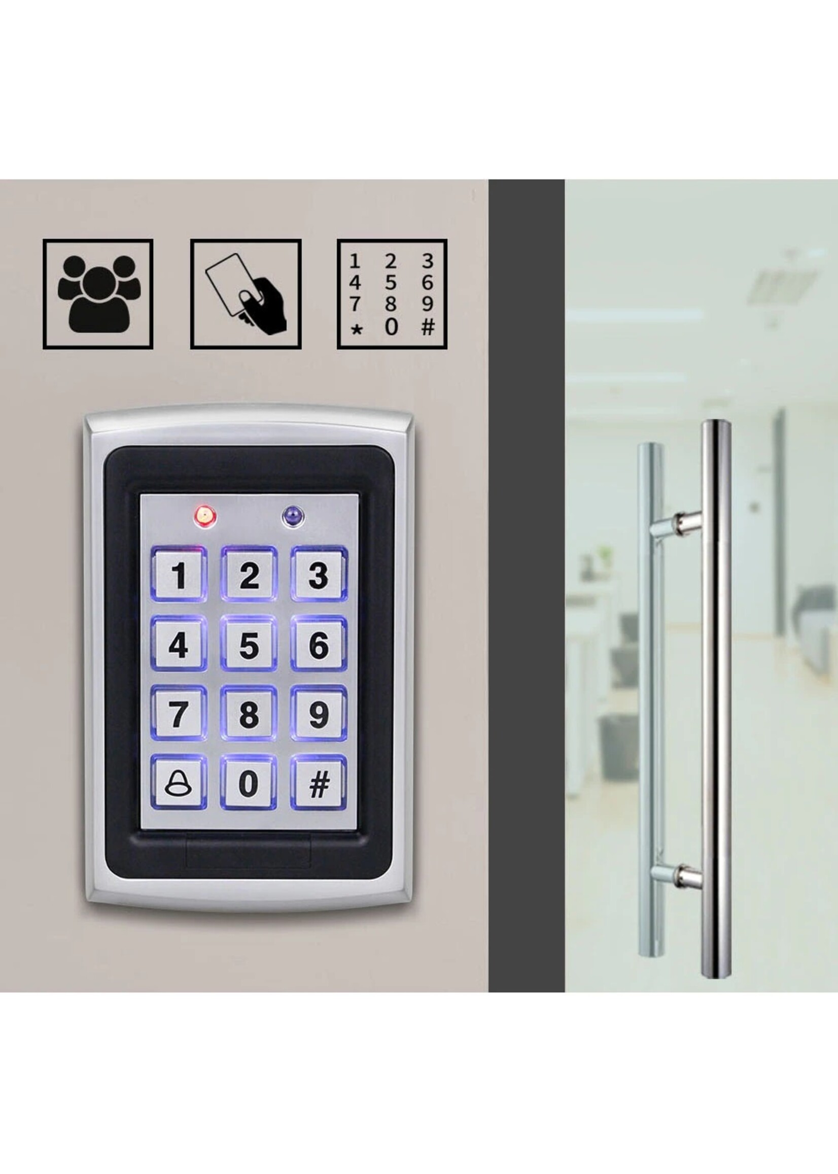 HE Products RFID Metalen Toegangscontrole Toetsenbord Waterdicht Regendicht Cover Outdoor Deuropener Elektronisch Slot Systeem 10st EM4100 Sleutelhangers