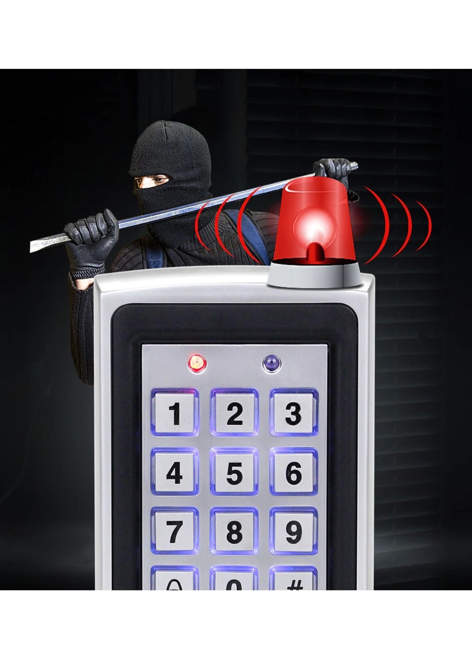 HE Products RFID Metalen Toegangscontrole Toetsenbord Waterdicht Regendicht Cover Outdoor Deuropener Elektronisch Slot Systeem 10st EM4100 Sleutelhangers