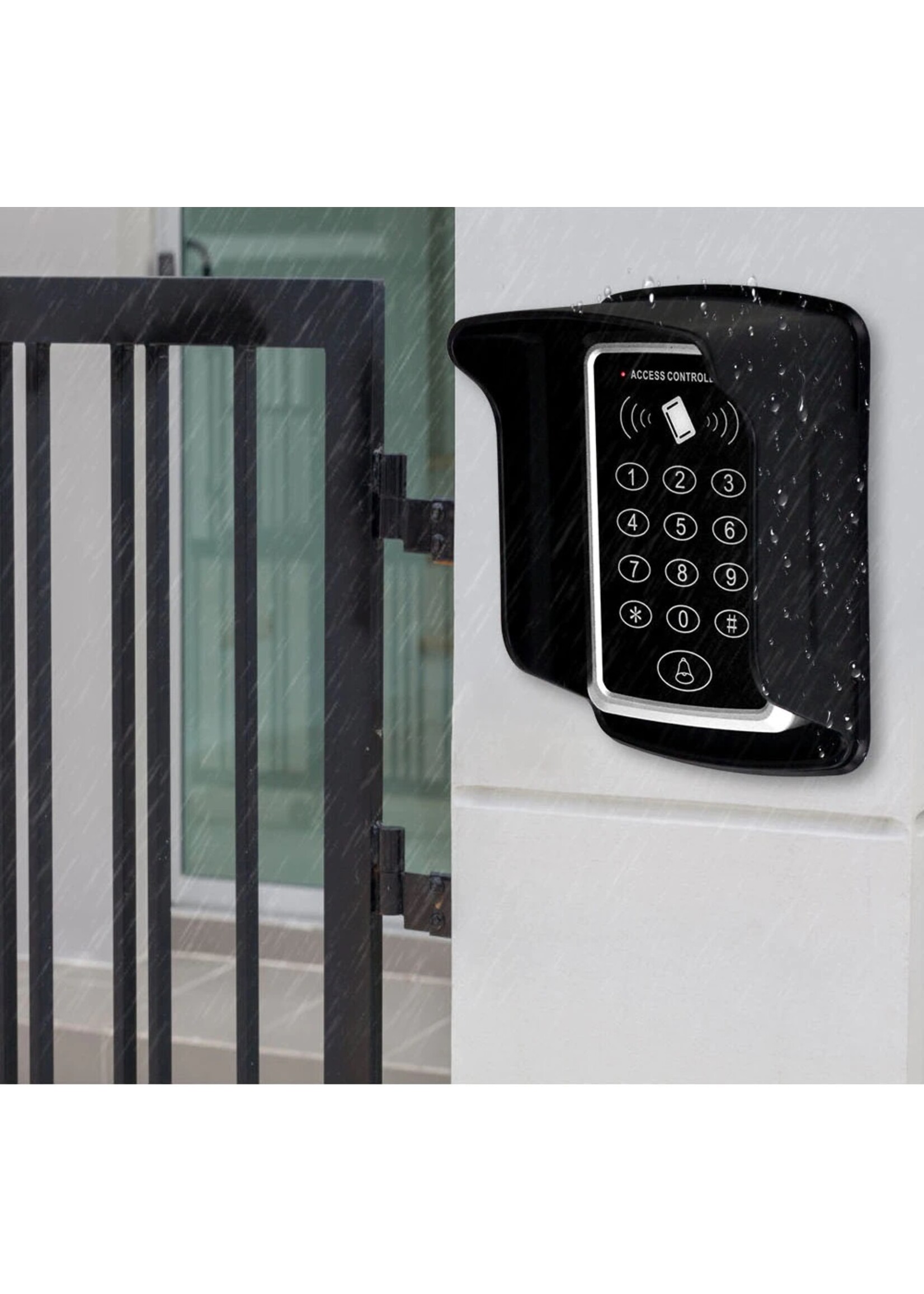 Waterdichte RFID Toegangscontrole Toetsenbord Outdoor Regendicht Cover 125 KHz EM Kaartlezer 10 stks tags/passen Voor Deur Toegangscontrole Systeem