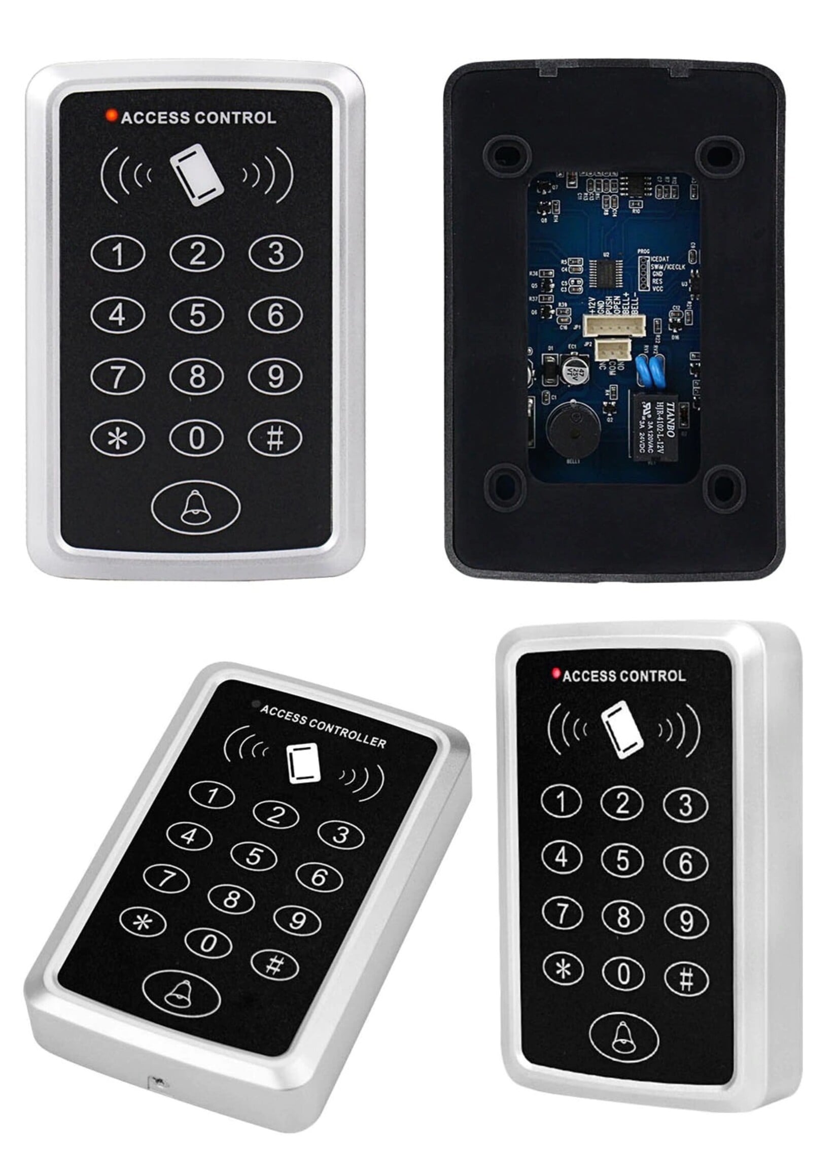 Waterdichte RFID Toegangscontrole Toetsenbord Outdoor Regendicht Cover 125 KHz EM Kaartlezer 10 stks tags/passen Voor Deur Toegangscontrole Systeem