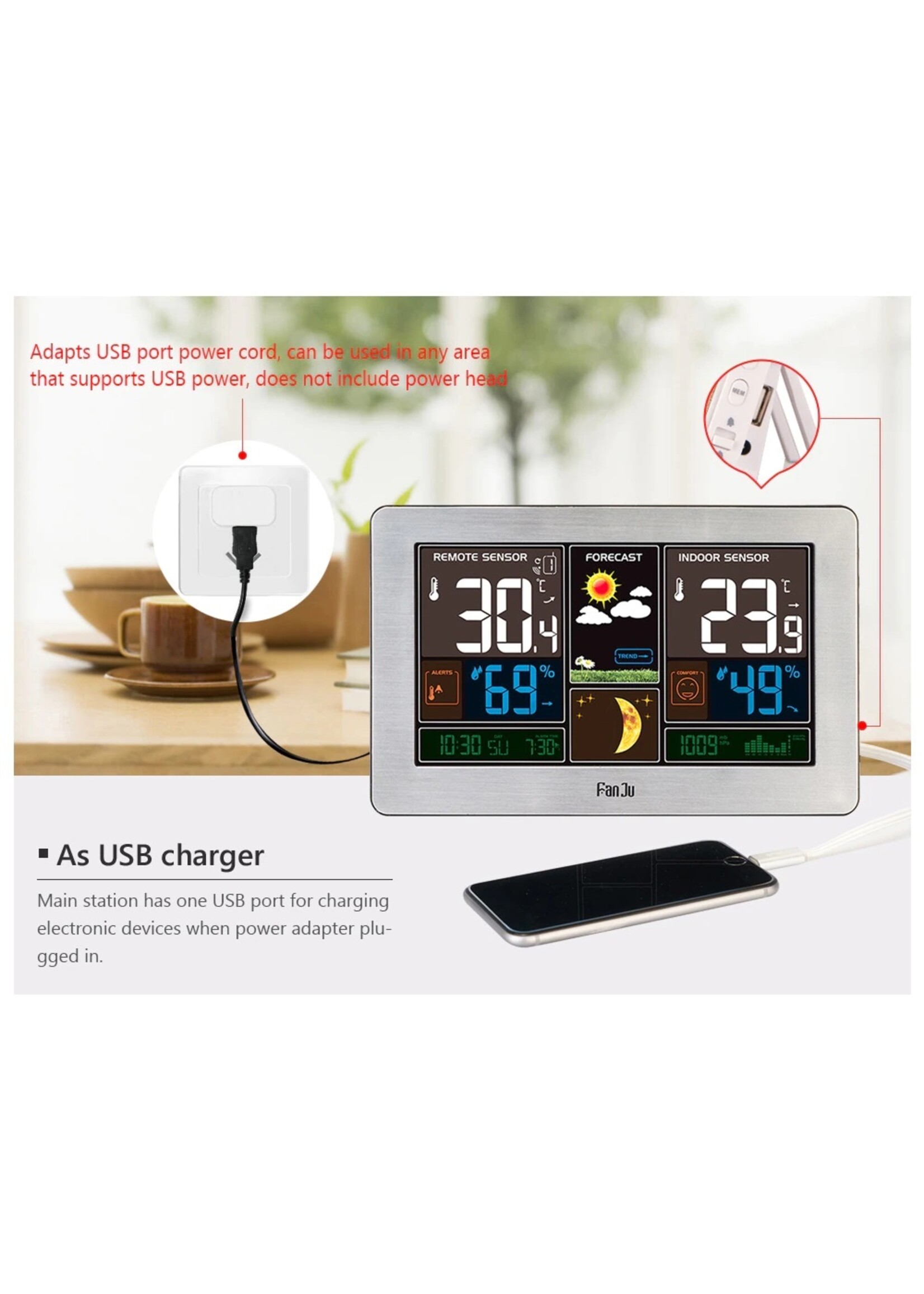 HE Products FanJu FJ3378 Draadloze Weerstation