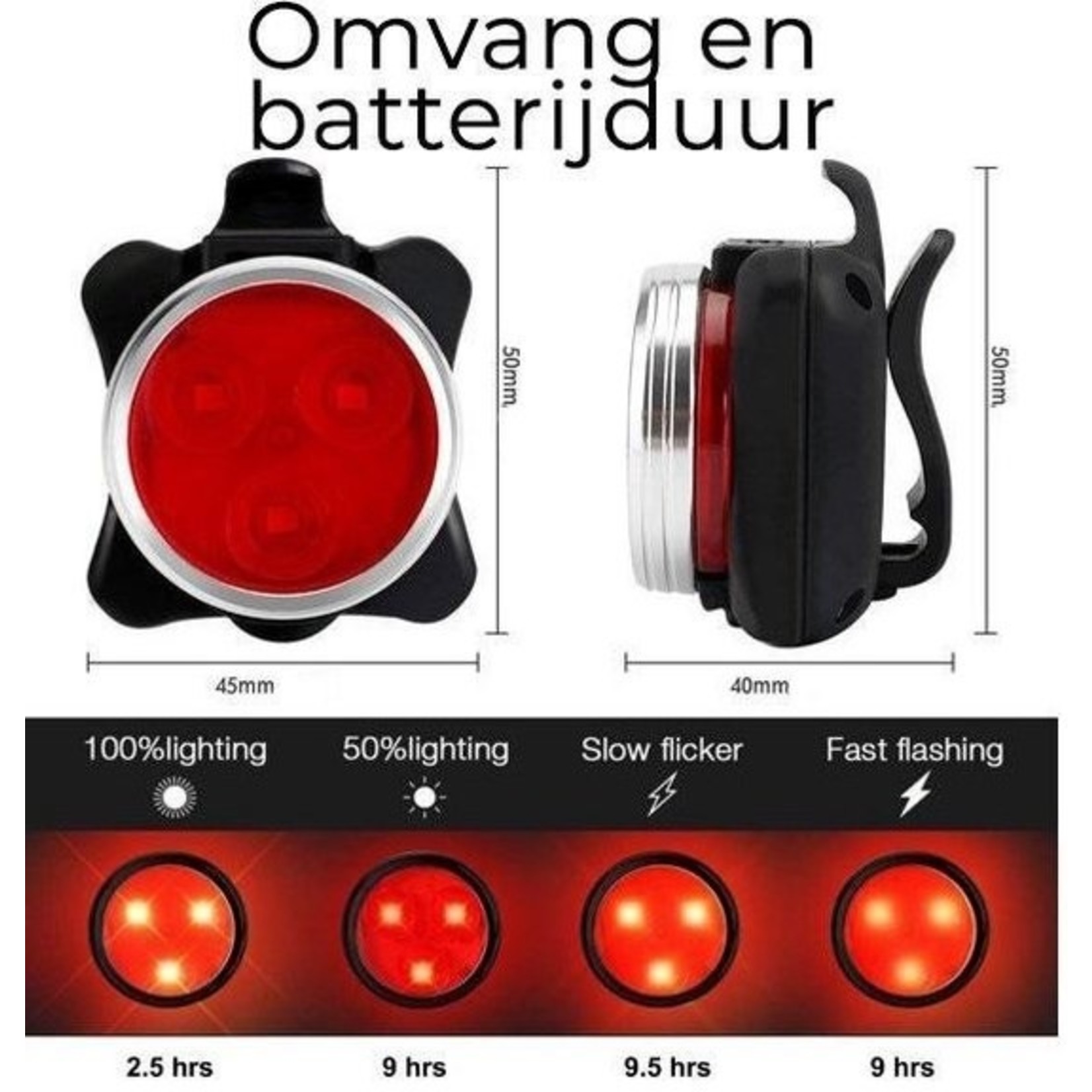 Fietsverlichting voorlamp/achterlamp