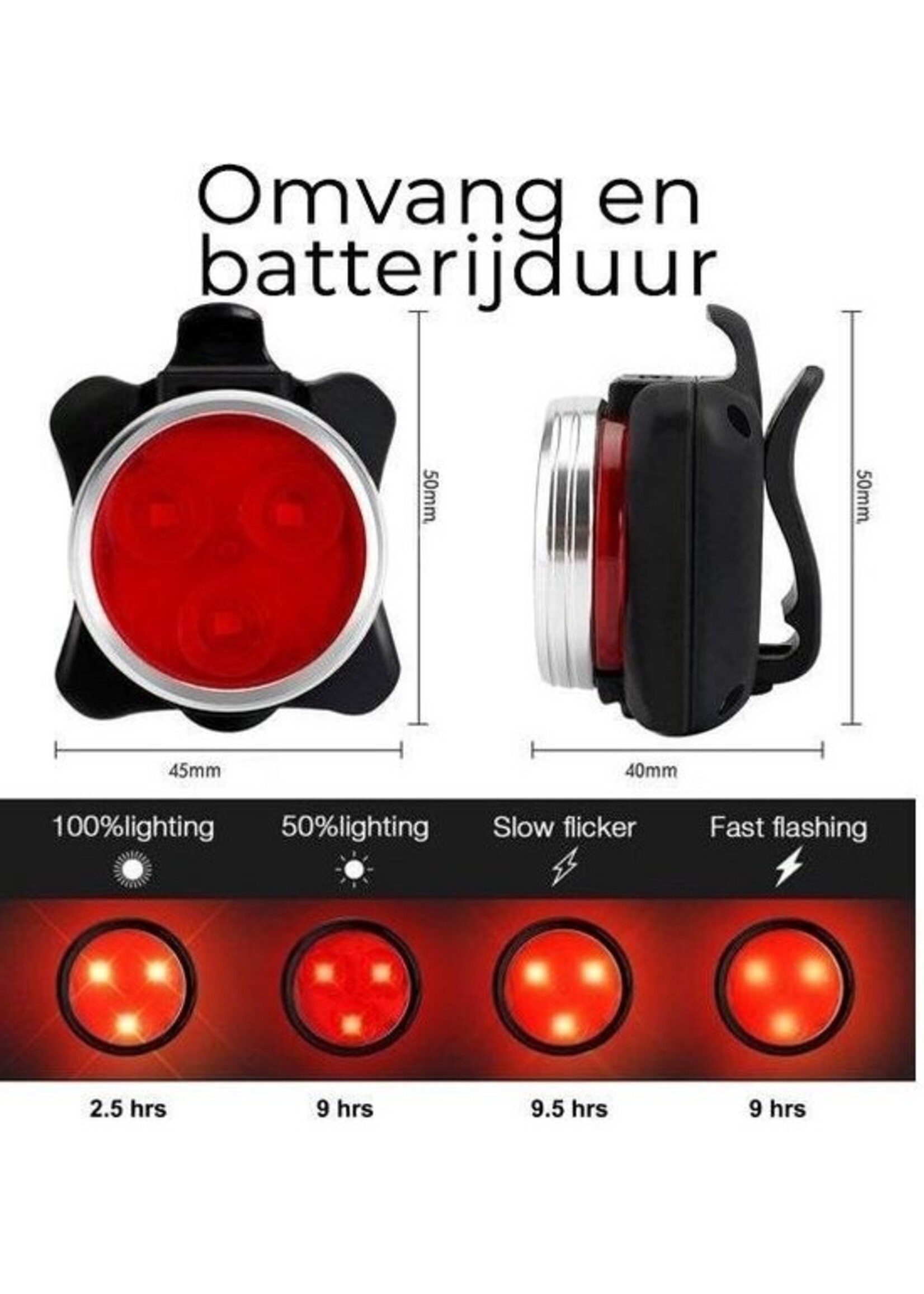 Fietsverlichting voorlamp/achterlamp