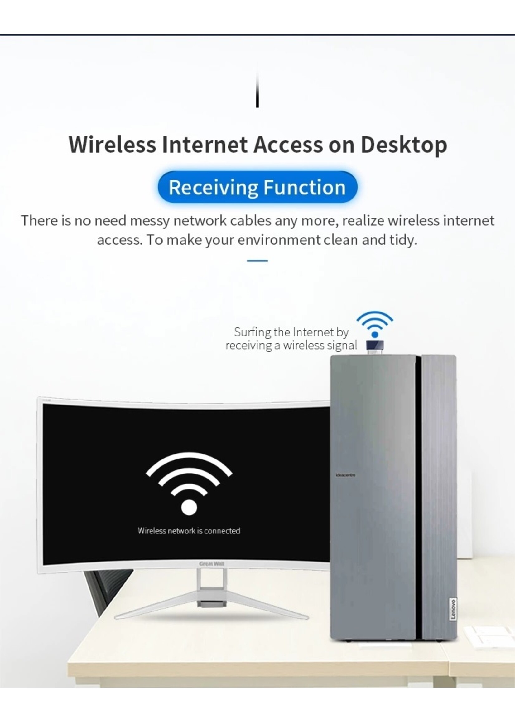 Comfast CF-723B Mini 802.11N 150Mbps 2 in 1 Wifi Bluetooth USB Dongle