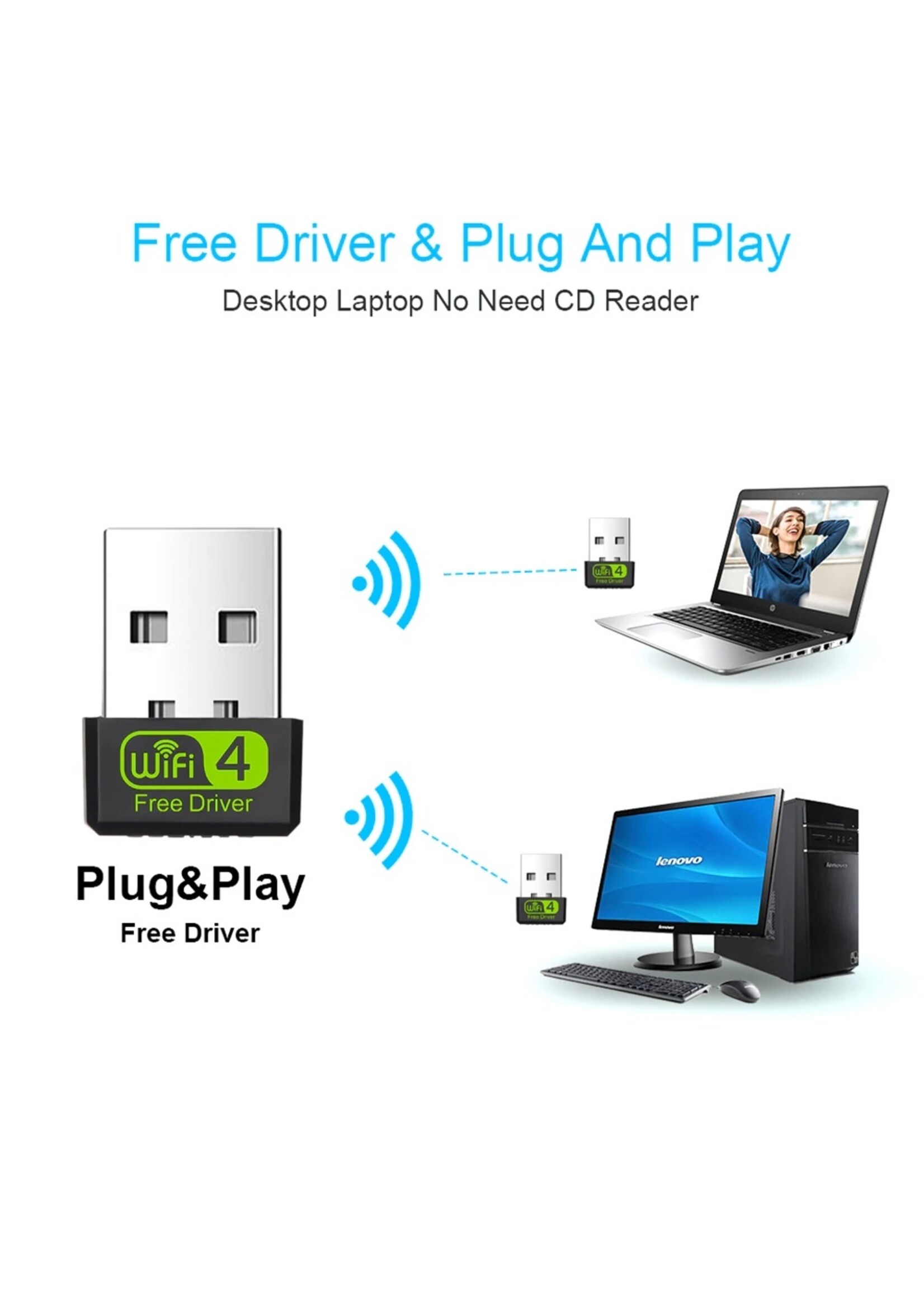 Mini USB Adapter 150 Mbps Wi-Fi Adapter MT7601