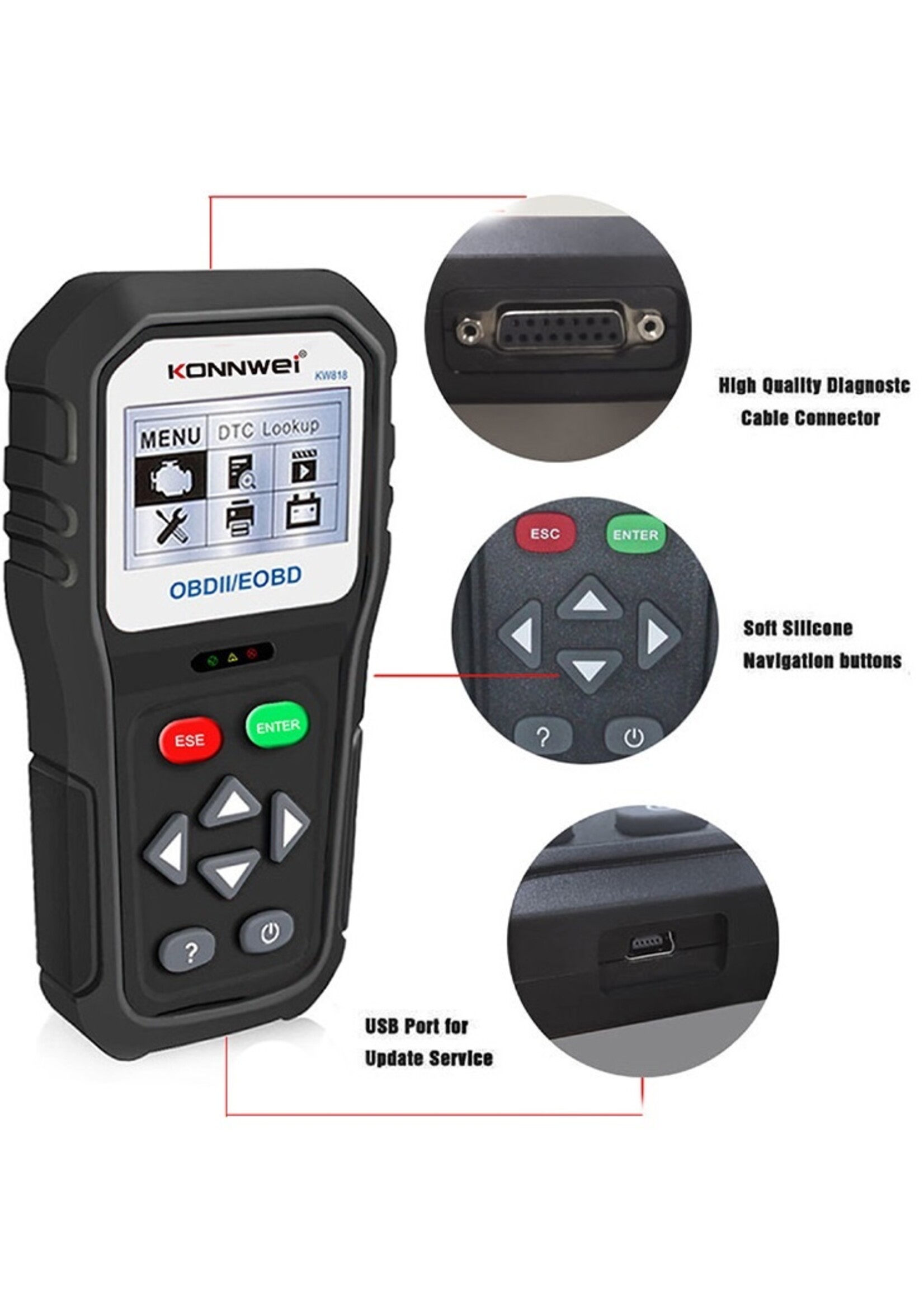 KONNWEI KONNWEI KW818 ODB2 Scanner
