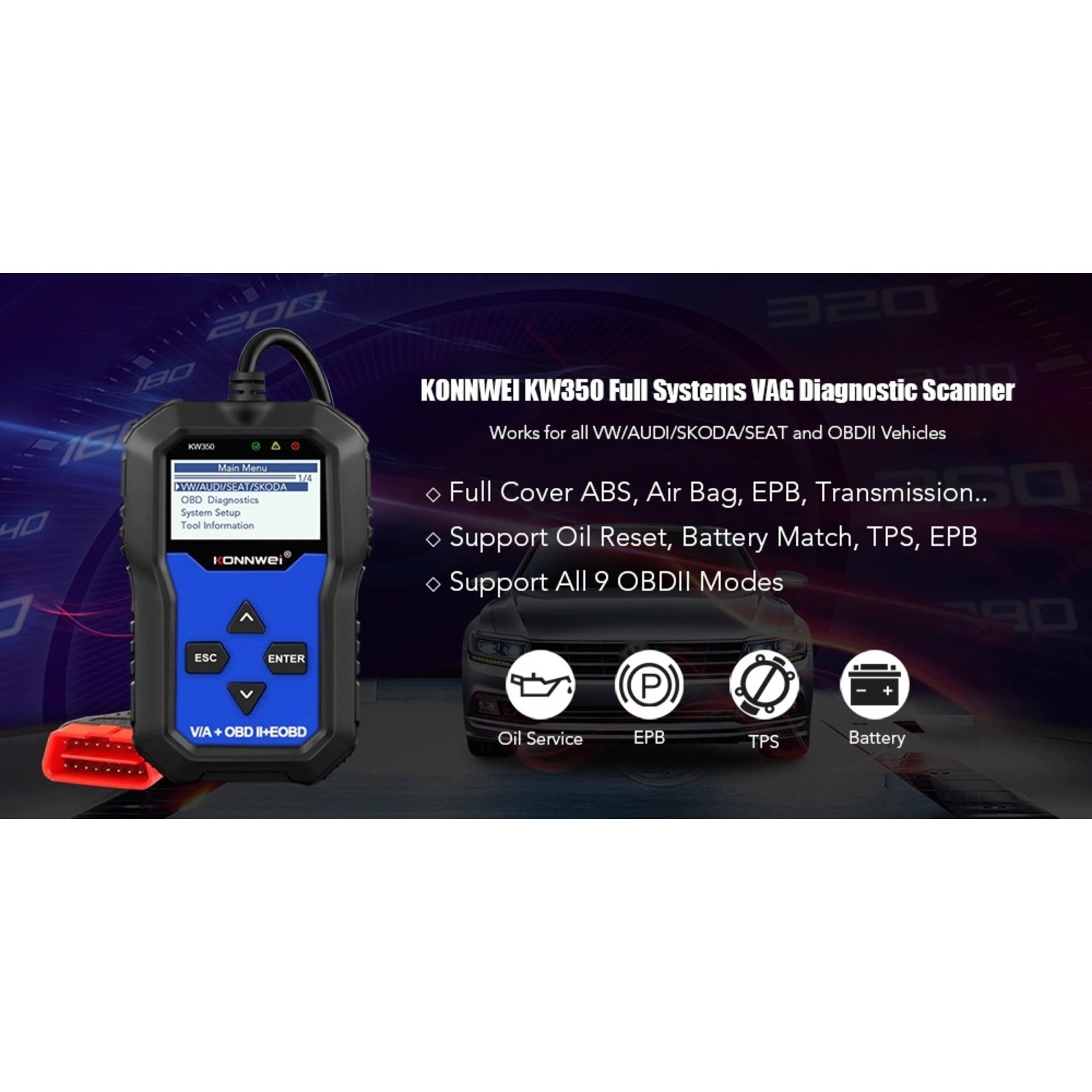 KONNWEI KONNWEI KW350 OBD2 Diagnose Scanner