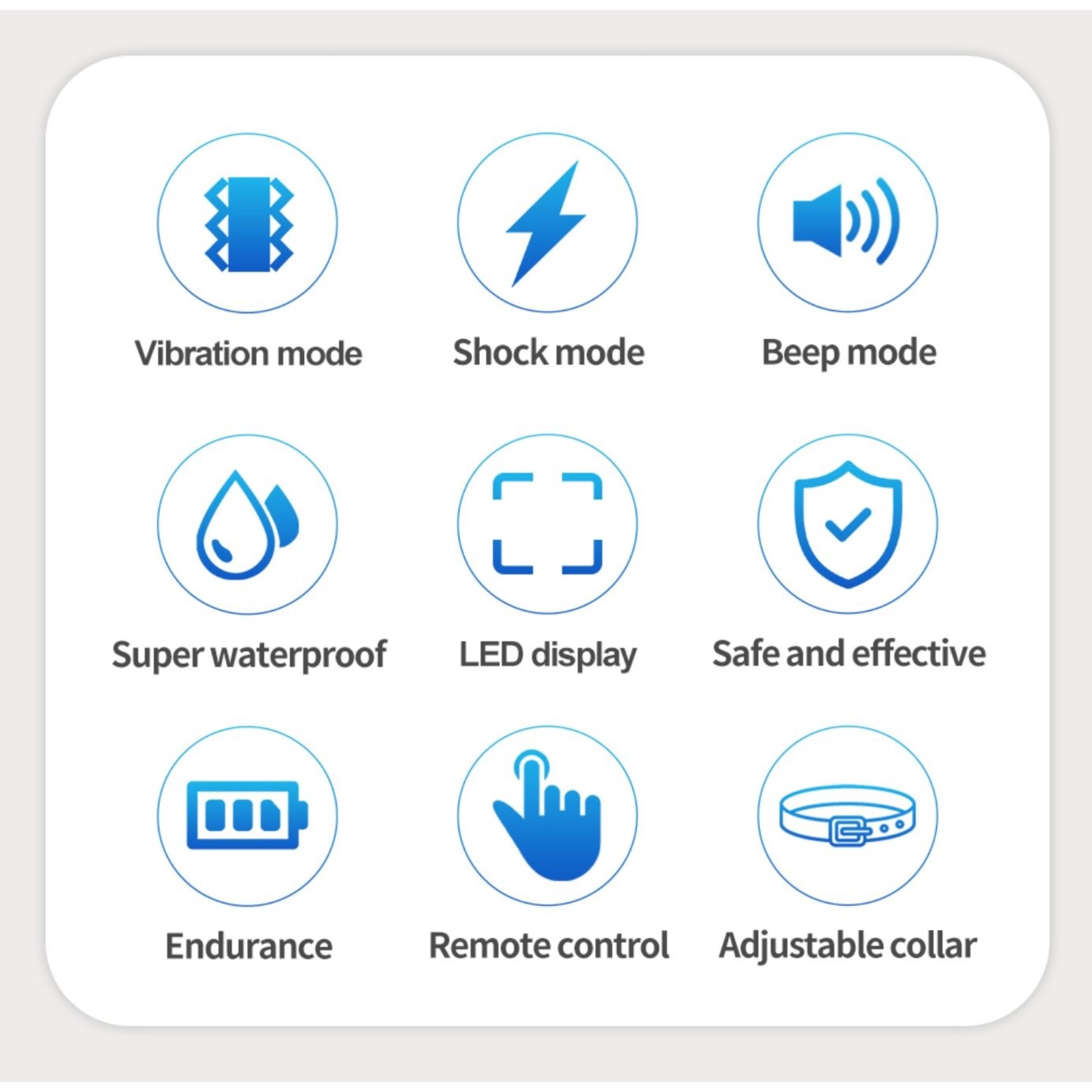 HE Products Waterdichte elektronische hondentrainer met afstandsbediening - Geen blaffende honden - trainingshalsband Externe hondentrainingshalsband Blafstopper