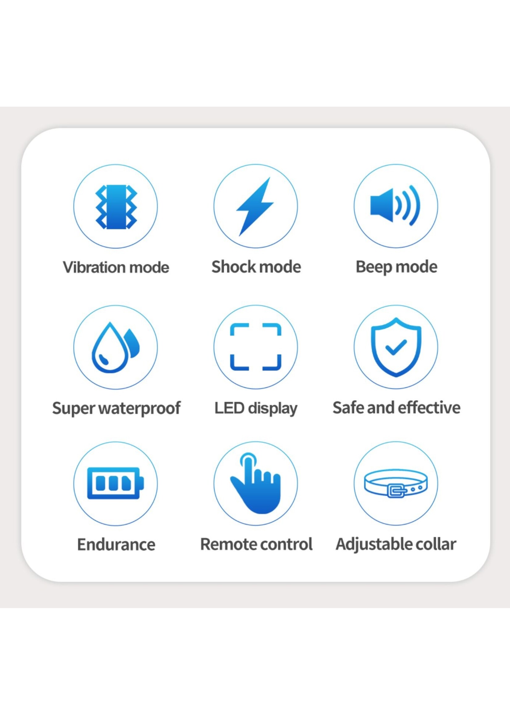 HE Products Waterdichte elektronische hondentrainer met afstandsbediening - Geen blaffende honden - trainingshalsband Externe hondentrainingshalsband Blafstopper