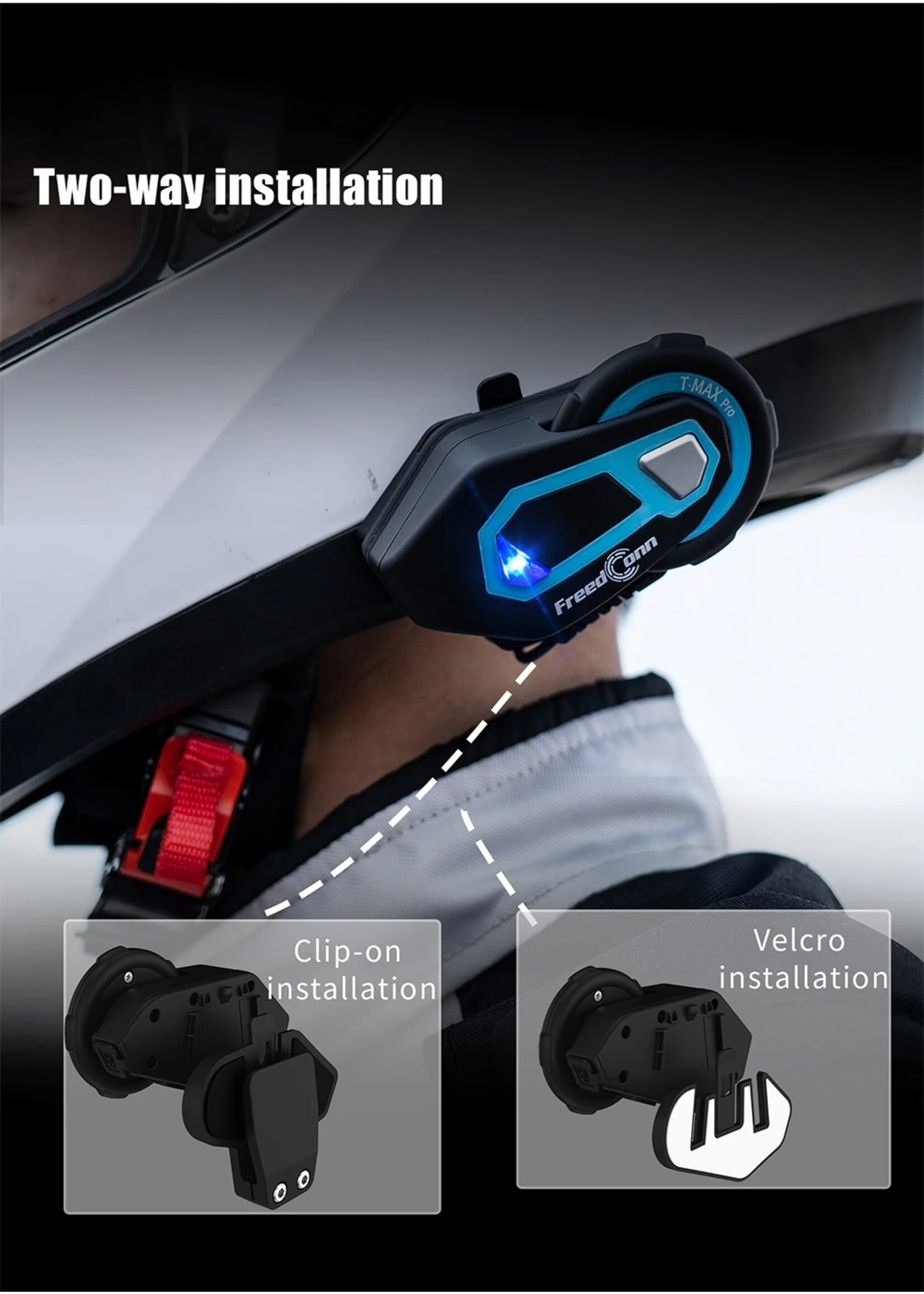 ENKELE OF DUBBELE SET Freedconn motorfiets intercom 6 Riders Draadloze bluetooth motorhelm headset motorfiets 1200M Motor Communicator muziek delen