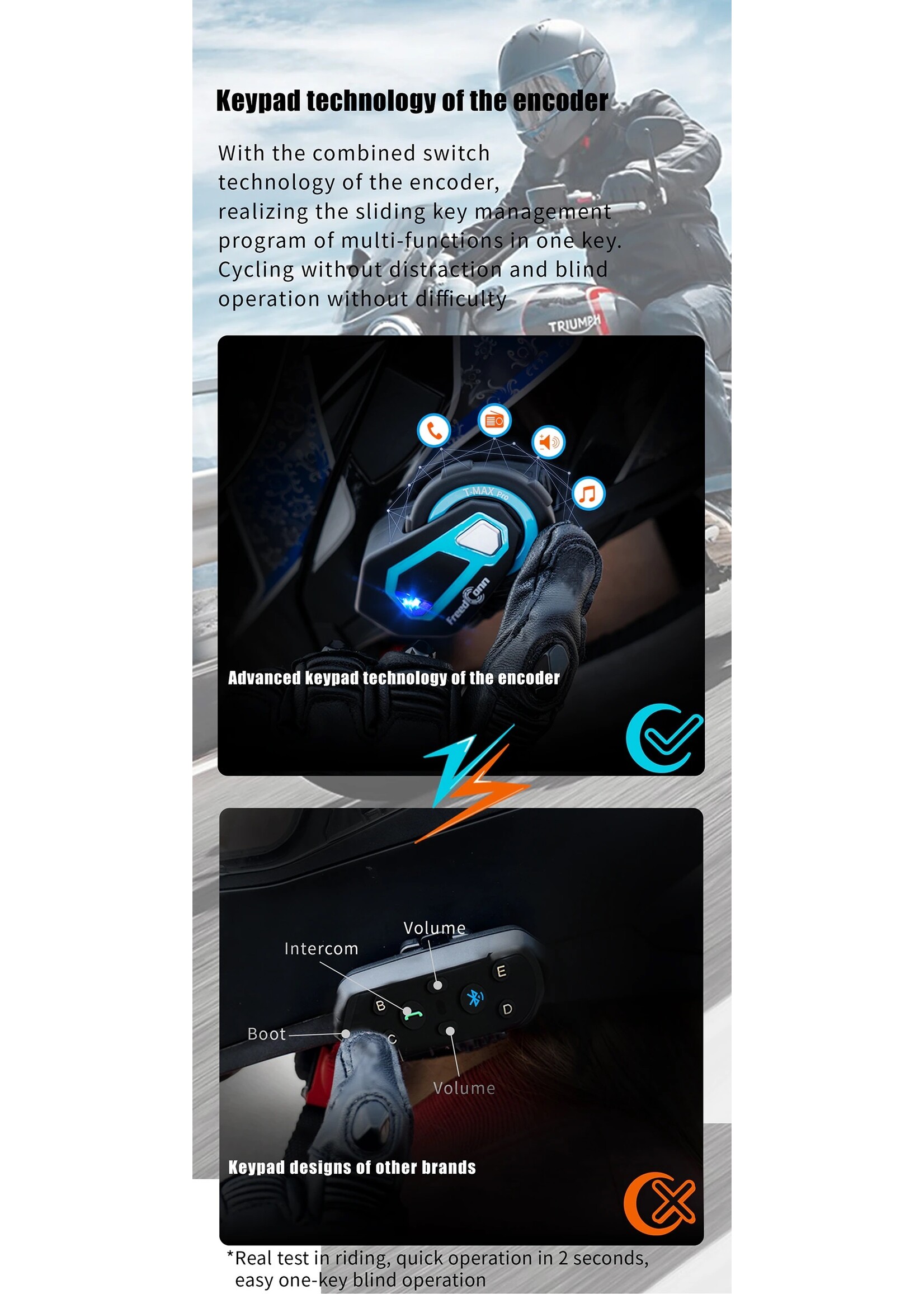 ENKELE OF DUBBELE SET Freedconn motorfiets intercom 6 Riders Draadloze bluetooth motorhelm headset motorfiets 1200M Motor Communicator muziek delen