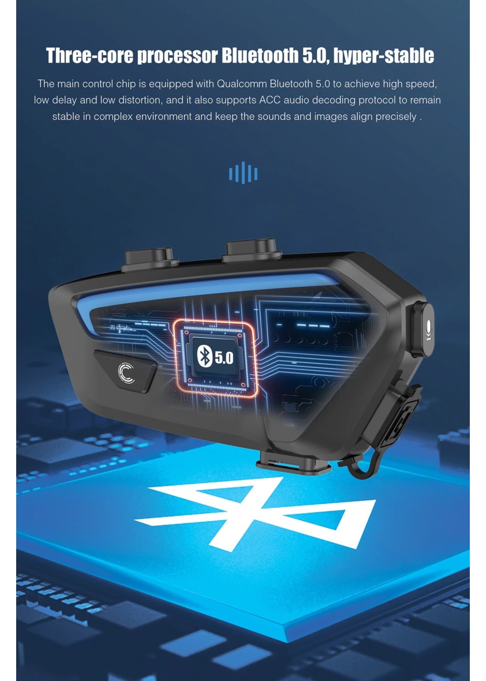 Freedconn Freedconn FX Motorfiets Intercom bluetooth Helm Motor helm motorfiets headset fiets BT 5.0 voor motorhelm communicatie set.