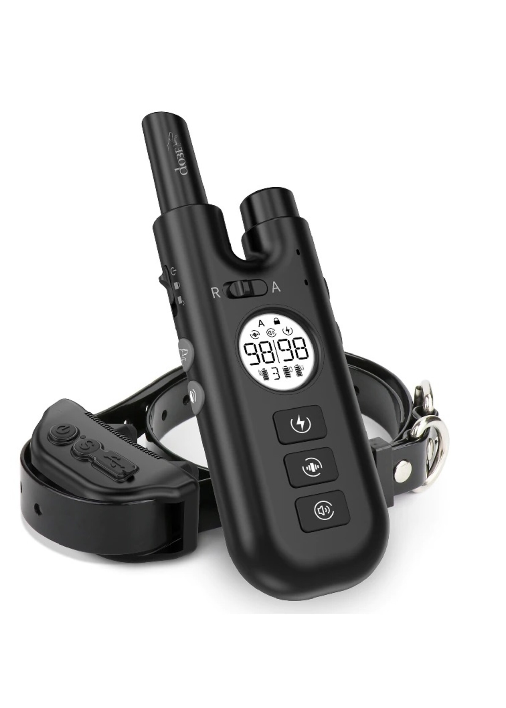HE Products Hondentraining blafhalsband 2 in 1 geen blafcontrolehalsband 300 m oplaadbare elektrische hondenhalsband op afstand waterdicht hondenhuisdierproduct