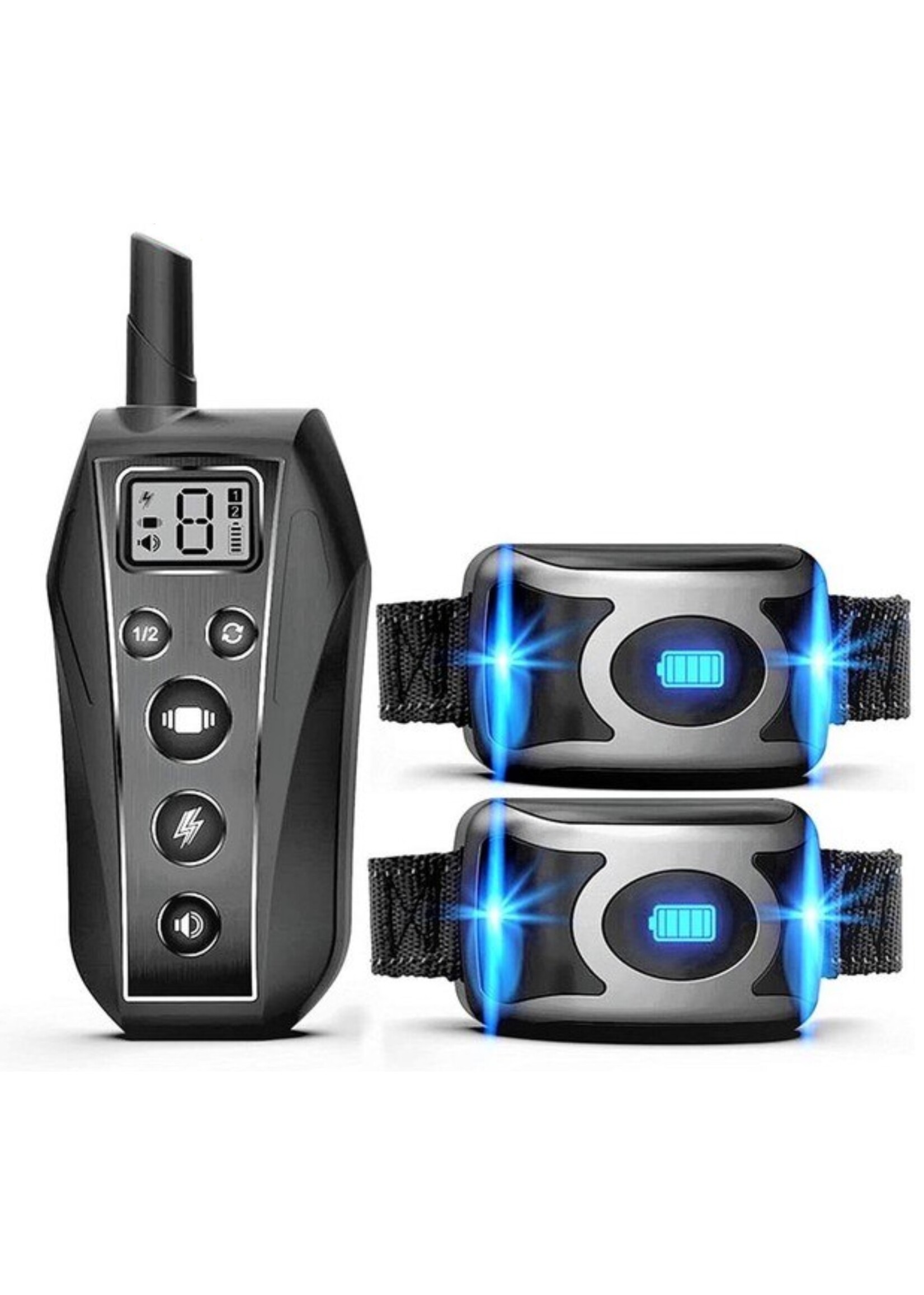 HE Products Trainingshalsband voor huisdieren met afstandsbediening voor twee honden/2 Honden