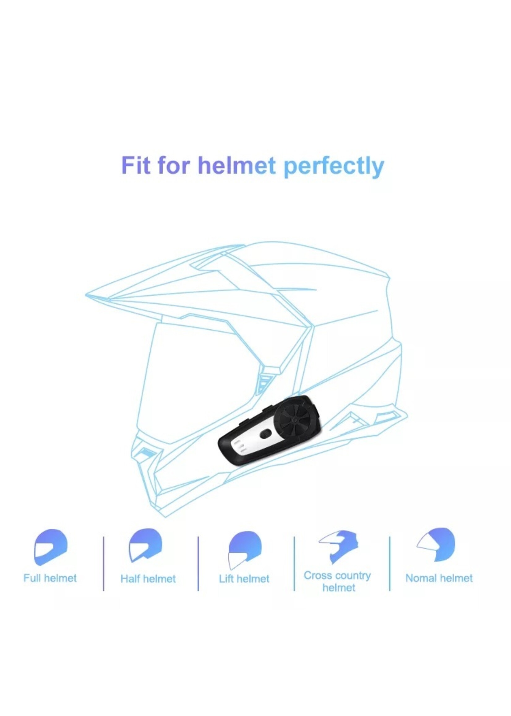 HE Products K3 Motorhelm BT headset intercom intercom - te verkrijgen in 3 verschillende kleuren.