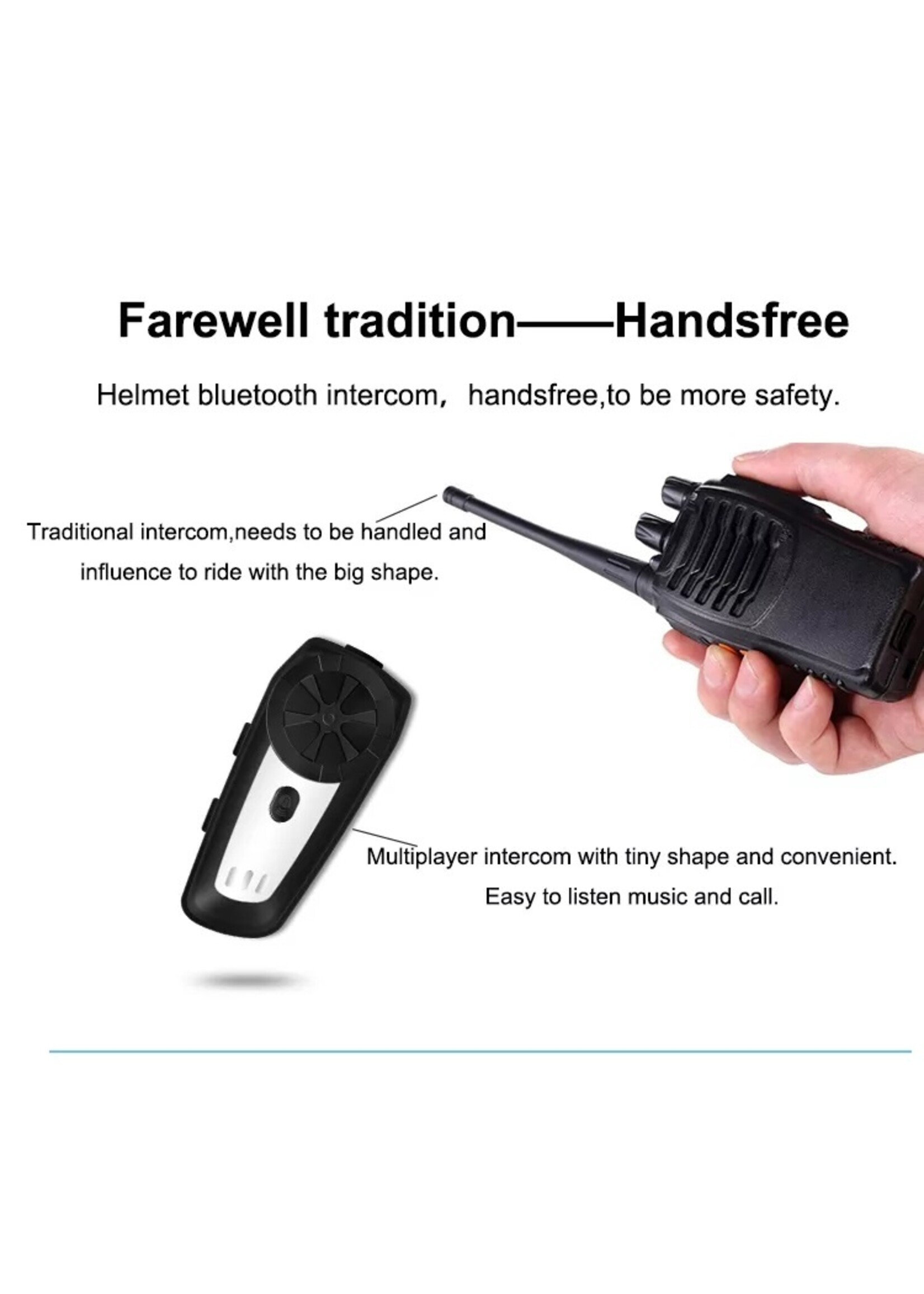 HE Products K3 Motorhelm BT headset intercom intercom - te verkrijgen in 3 verschillende kleuren.