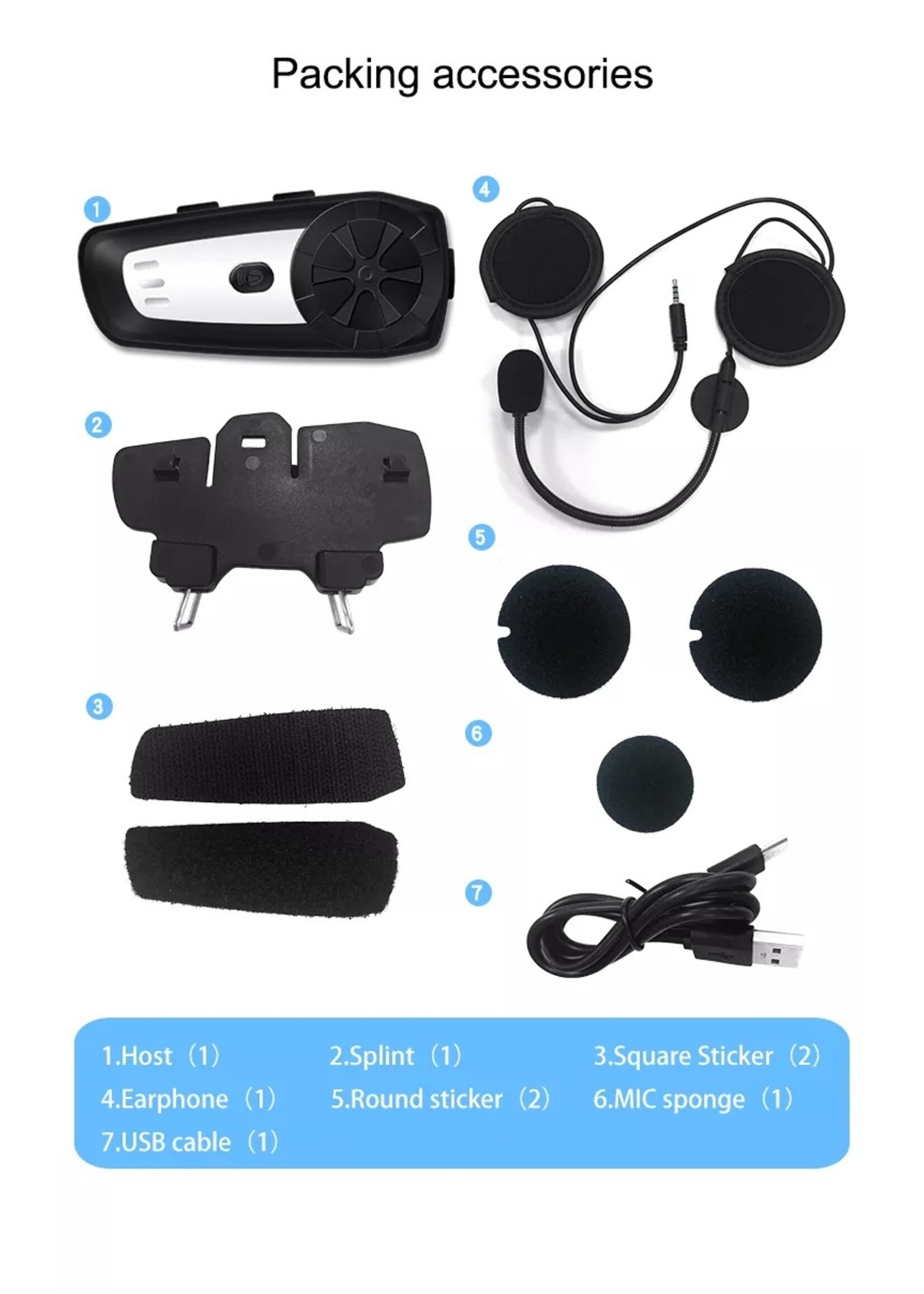 HE Products K3 Motorhelm BT headset intercom intercom - te verkrijgen in 3 verschillende kleuren.