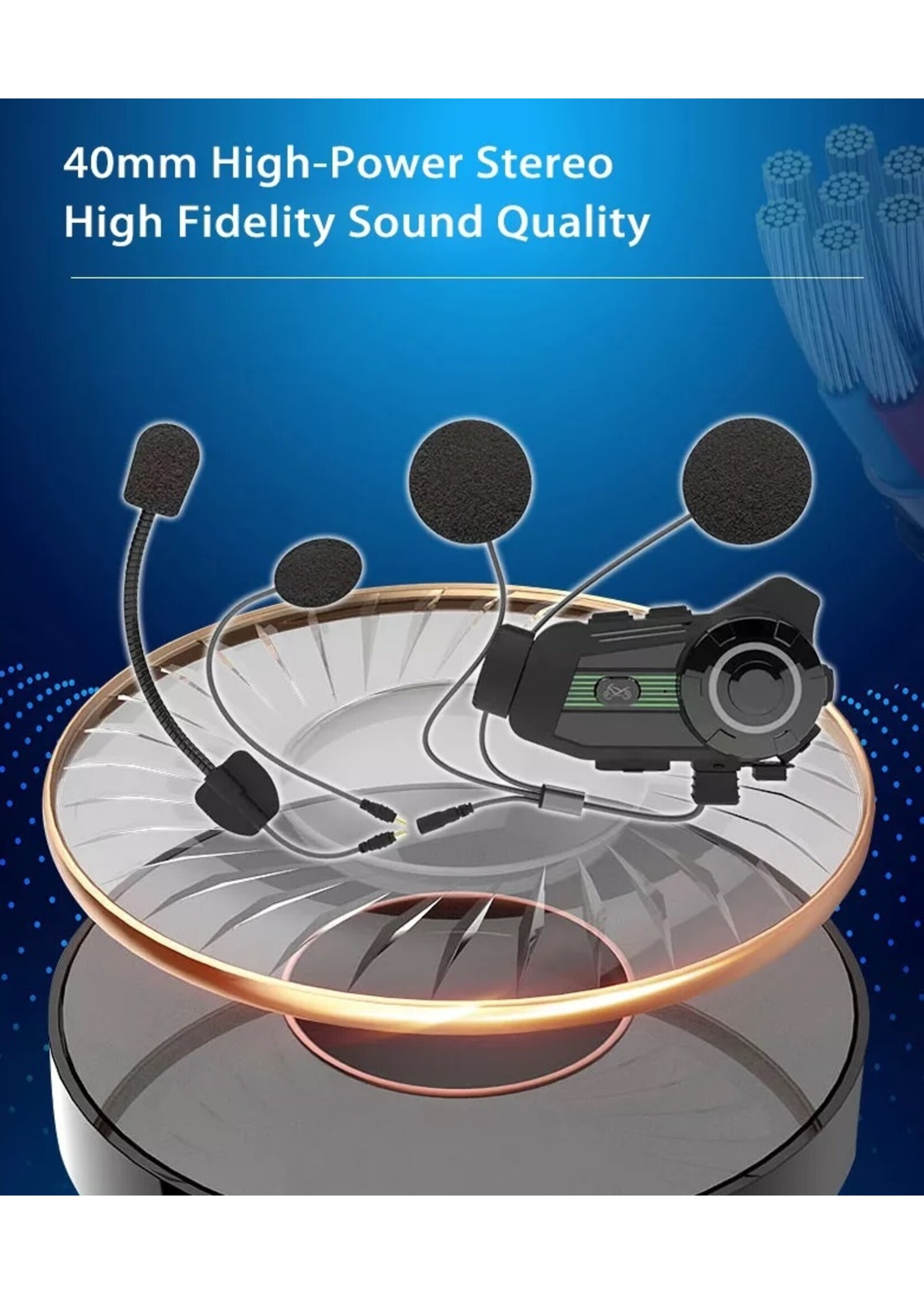 HE Products S3 Helm bluetooth intercom headset met 2K camerafunctie videorecorder van goede kwaliteit voor motorrijders