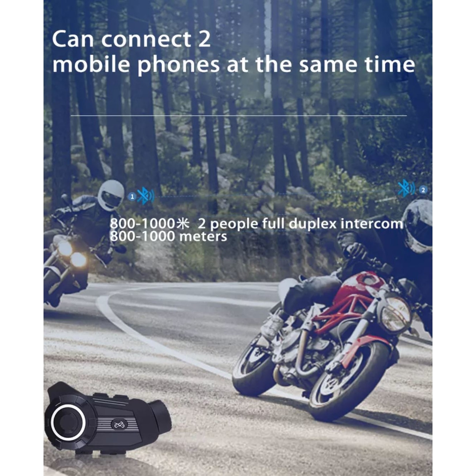 HE Products S3 Helm bluetooth intercom headset met 2K camerafunctie videorecorder van goede kwaliteit voor motorrijders