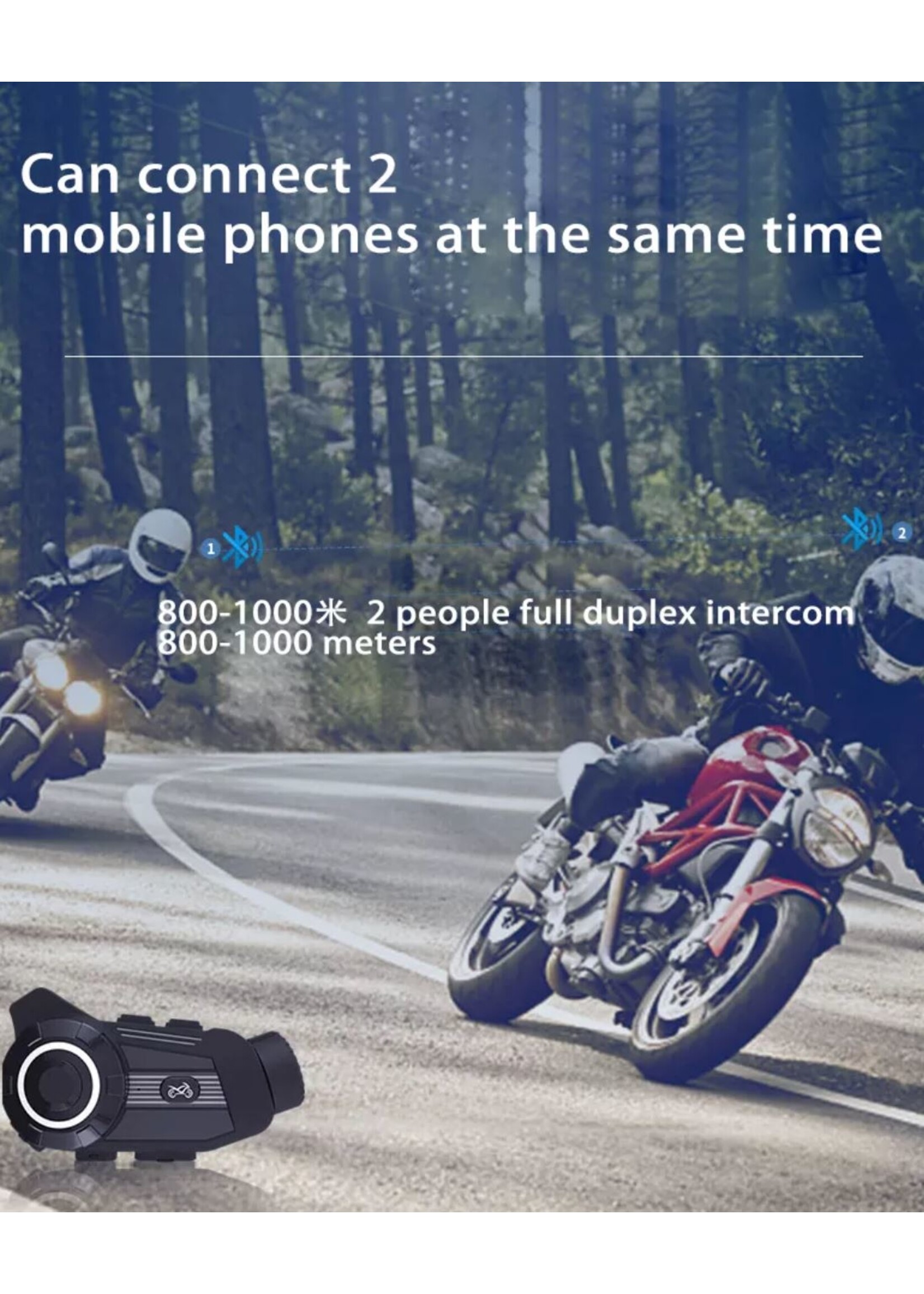 HE Products S3 Helm bluetooth intercom headset met 2K camerafunctie videorecorder van goede kwaliteit voor motorrijders