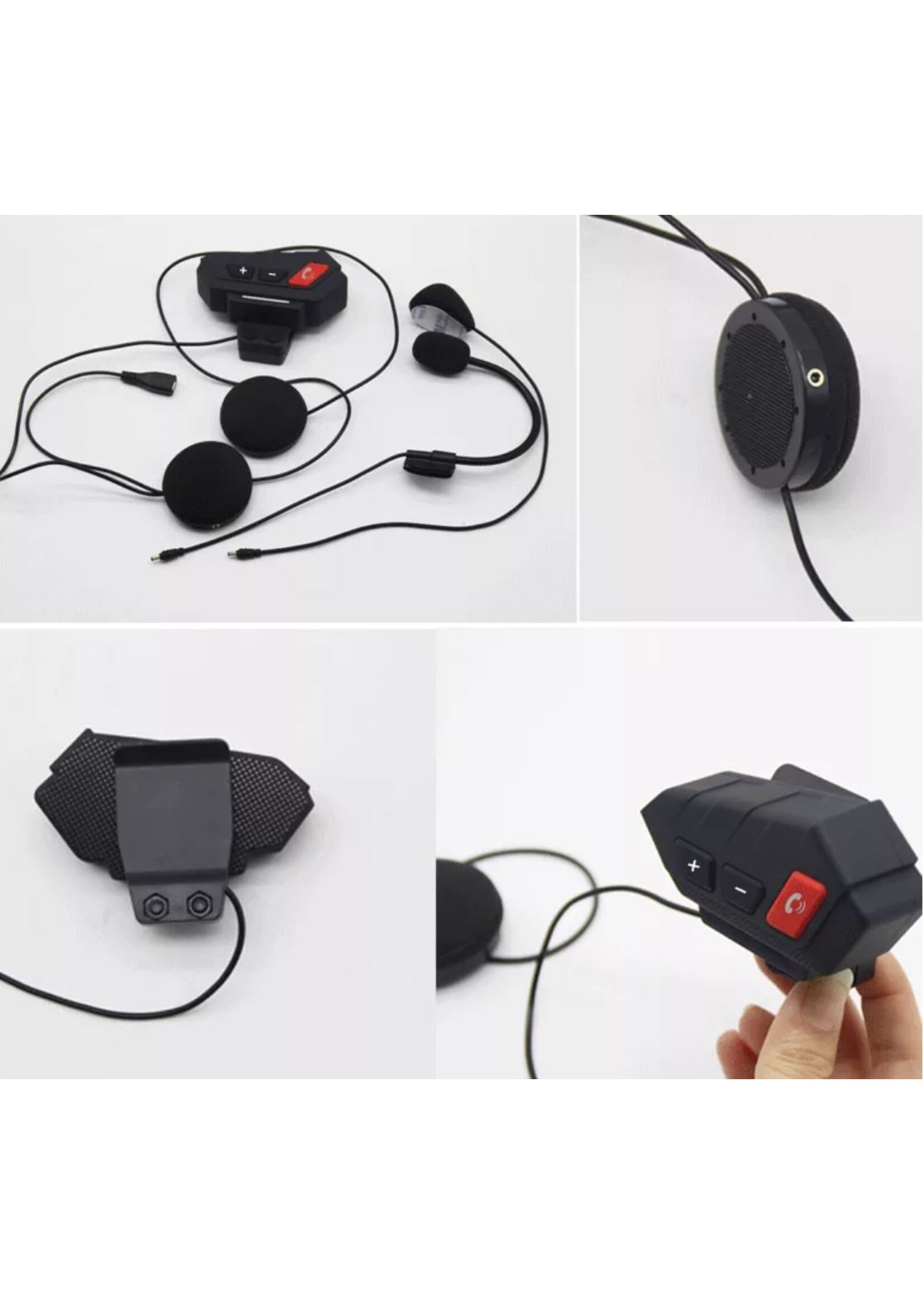 HE Products Motorfietsen Draadloze Bluetooth-headset geen intercom voor helm Luidsprekers Ondersteuning Handsfree bellen voor antwoorden