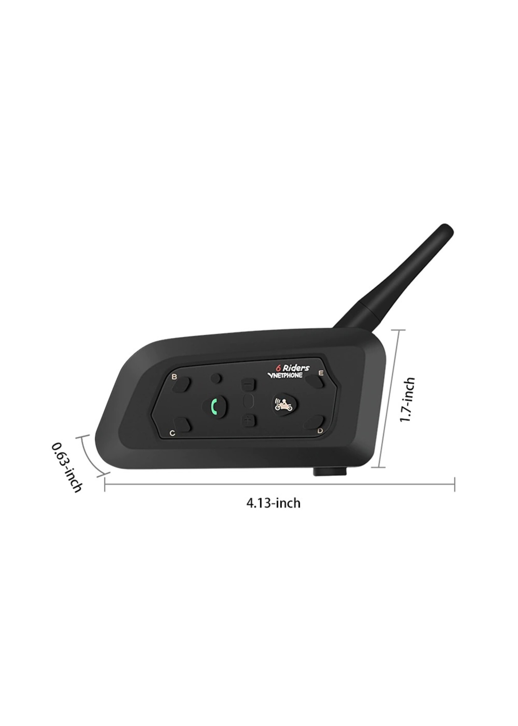 Vnetphone Vnetphone 1200 M Motorfiets Bluetooth Helm Intercom Voor 6 Rijders BT Draadloze Waterdichte Interphone Headsets MP3