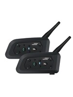 Vnetphone Dubbele Zet Vnetphone 1200 M Motorfiets Bluetooth Helm Intercom Voor 6 Rijders BT Draadloze Waterdichte Interphone Headsets MP3
