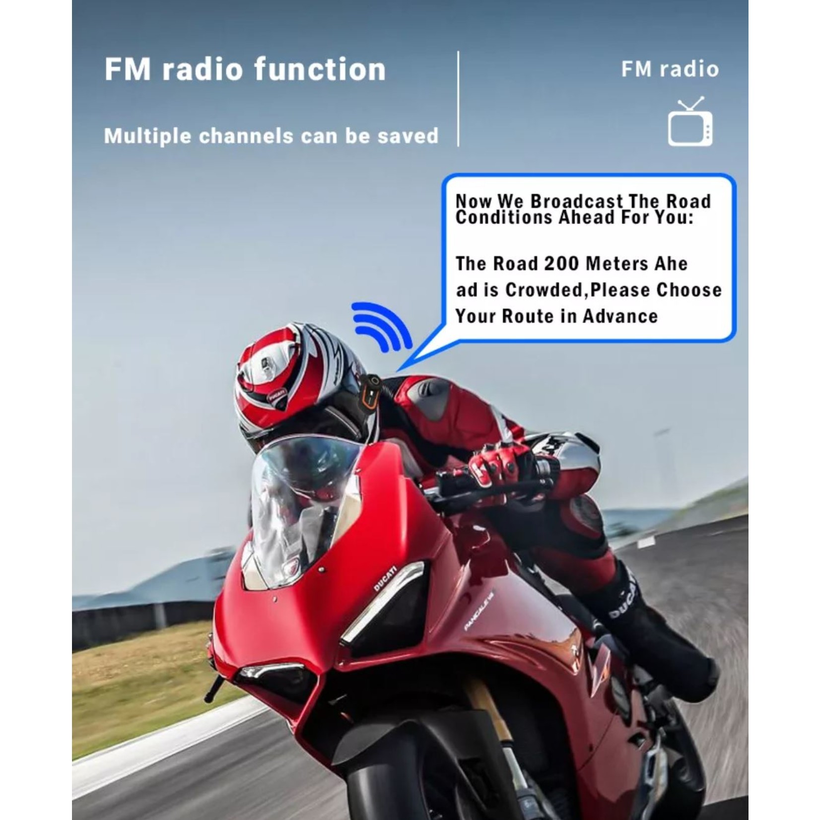 HE Products EuroFone S2 Motorhelm Headset Bluetooth 5.1 1000M 2 Riders Intercom FM Radio Universele Koppeling Met Andere Merken Headset – Verschillende kleuren.