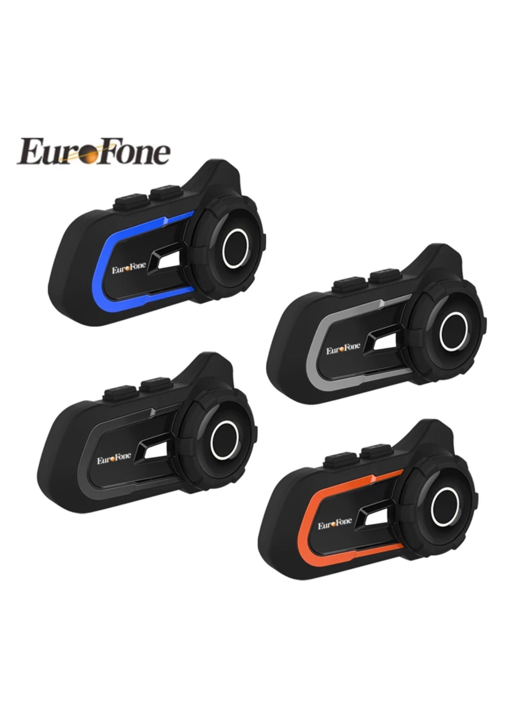 HE Products EuroFone S2 Motorhelm Headset Bluetooth 5.1 1000M 2 Riders Intercom FM Radio Universele Koppeling Met Andere Merken Headset – Verschillende kleuren.