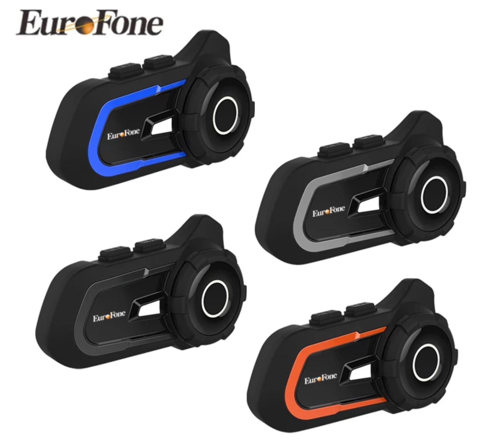 EuroFone S2 Motorhelm Headset Bluetooth 5.1 1000M 2 Riders Intercom FM ...