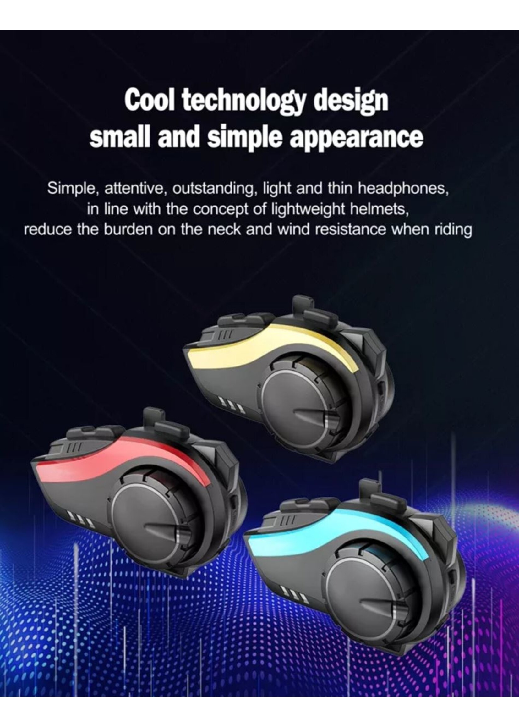 HE Products Intercom voor helm Motoraccessoires muziek delen Full Duplex 6 rijders 2000 meter Intercom-headset voor rijders