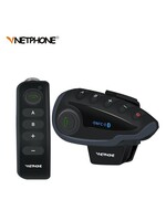 Vnetphone Vnetphone V8 1200M Bluetooth Intercom Motorhelm Interphone Headset NFC Afstandsbediening Full Duplex + FM