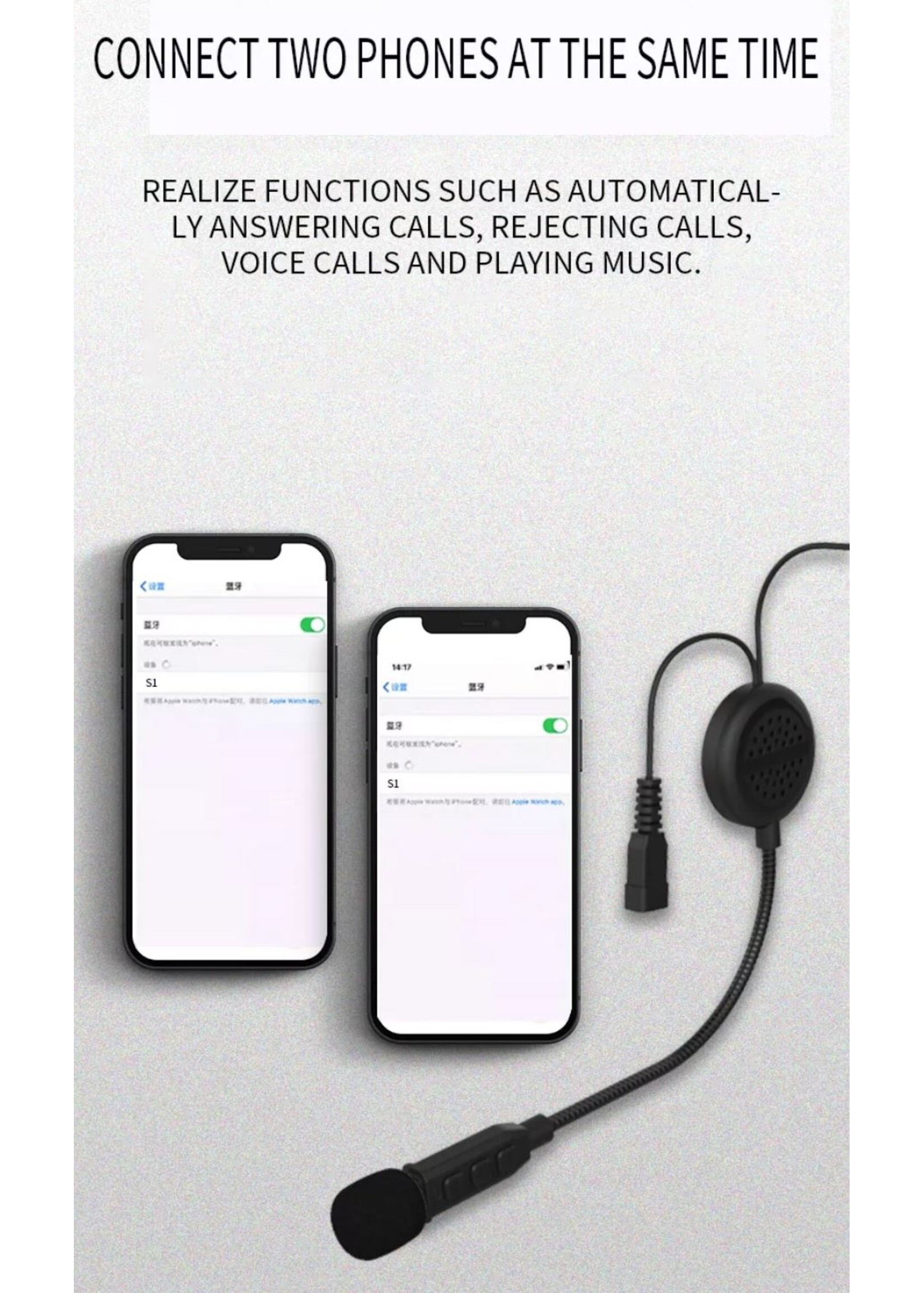 HE Products Motorhelm rijden Handsfree hoofdtelefoon bluetooth-headset