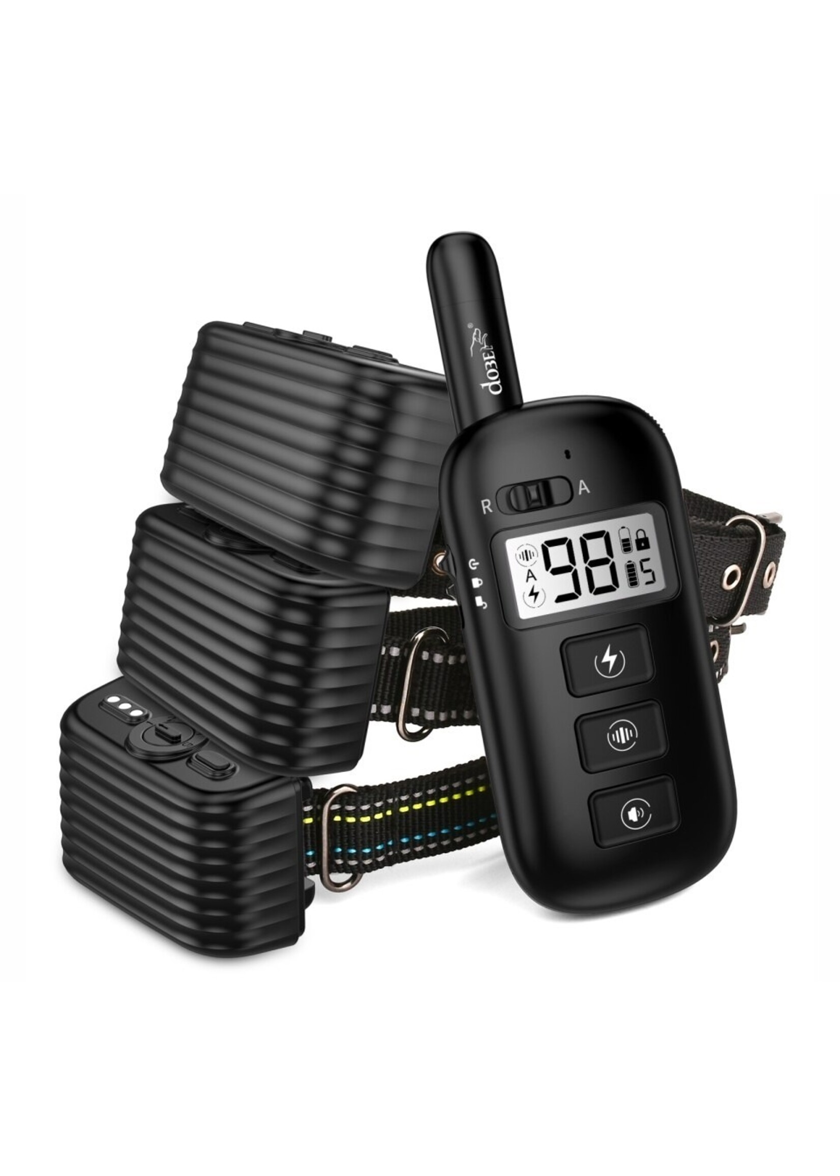 Dobe Anti-blaf Oplaadbare elektrische trainingshalsband voor 3 honden - Op afstand bedienbare halsband voor hondentraining - 600M Waterdichte halsband voor honden met afstandsbediening