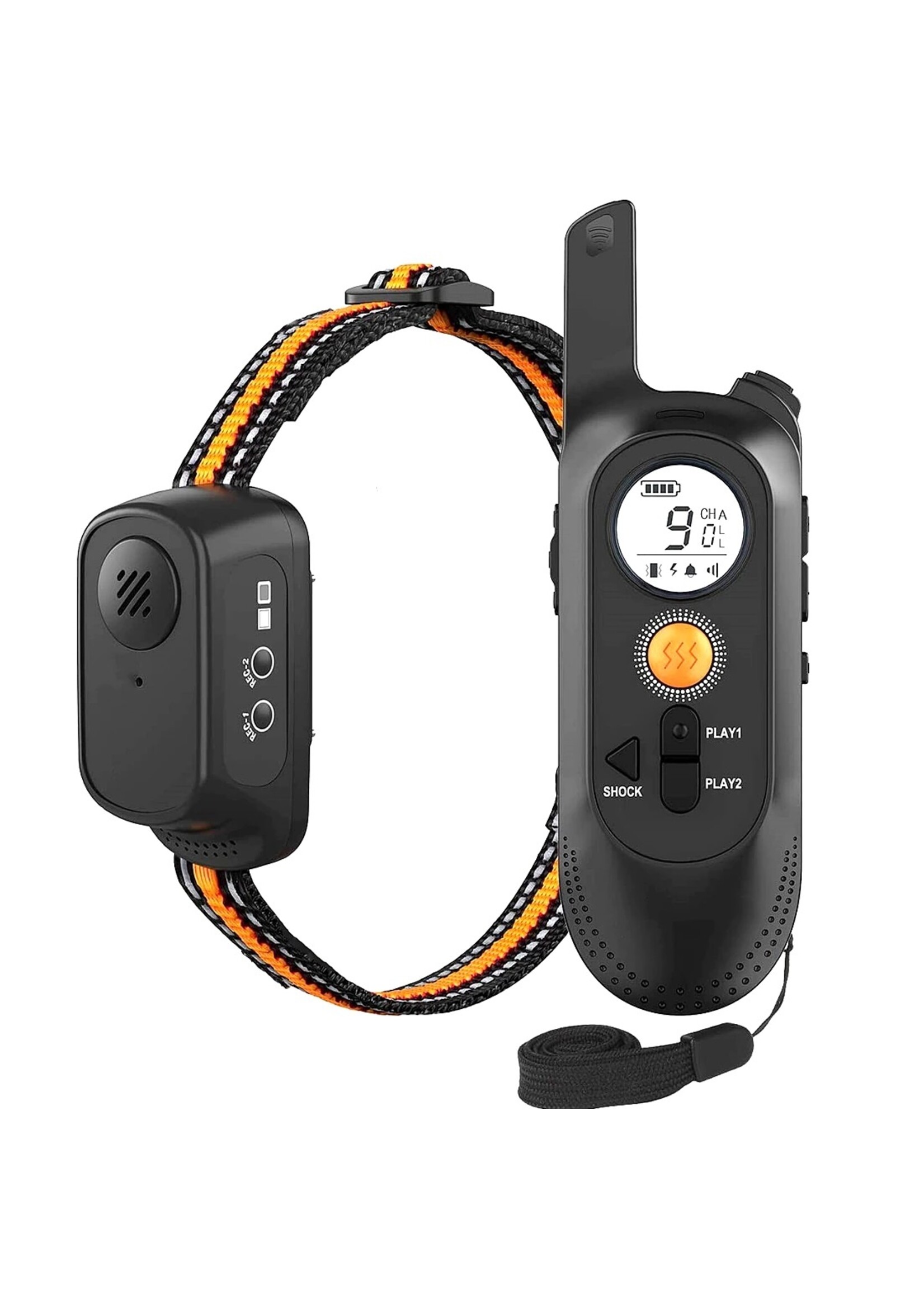 Trainingshalsband voor honden met spraakopdracht, zoemer, vibratie- en vibratiemodus, oplaadbare waterdichte schokabsorberende halsband voor honden, met afstandsbediening van 250meter bereik