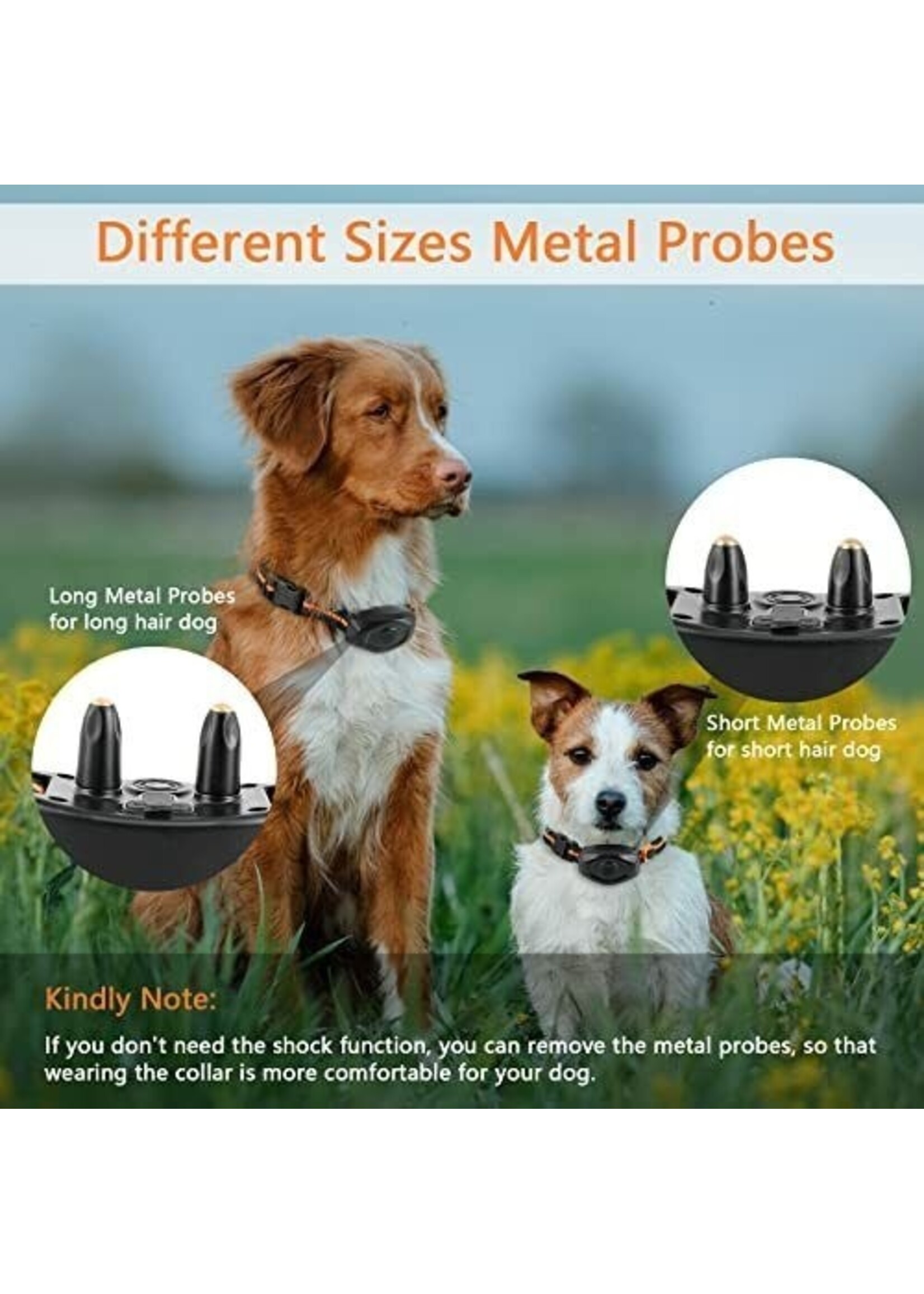 Hondentrainingshalsband, IPX7 waterdichte hondenschokhalsband met afstandsbereik 300M, 3 trainingsmodi, pieptoon, schok, trillingen, oplaadbare elektrische schokhalsband voor kleine middelgrote grote honden VOOR 1 HOND