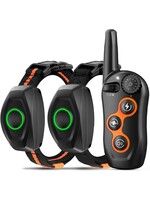Hondentrainingshalsband, VOOR 2 HONDEN, IPX7 waterdichte hondenschokhalsband met afstandsbereik 300m