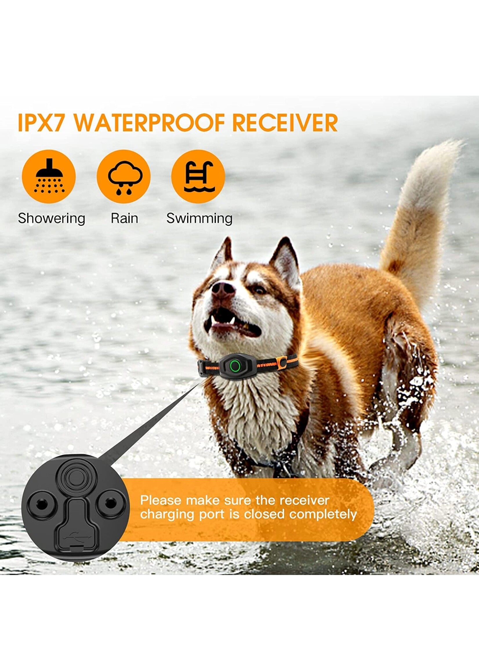 Hondentrainingshalsband, VOOR 2 HONDEN, IPX7 waterdichte hondenschokhalsband met afstandsbereik 300M, 3 trainingsmodi, pieptoon, schok, trillingen, oplaadbare elektrische schokhalsband voor kleine middelgrote grote honden