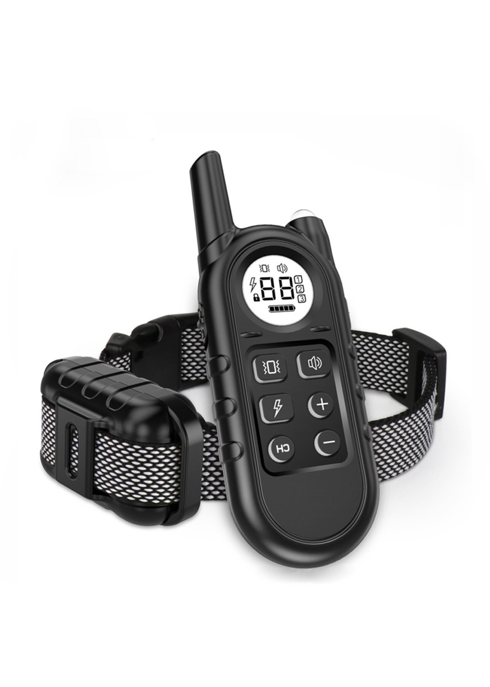 Honden Trainingshalsband waterdicht, met afstandsbediening, blafcontrole voor 1/2 honden