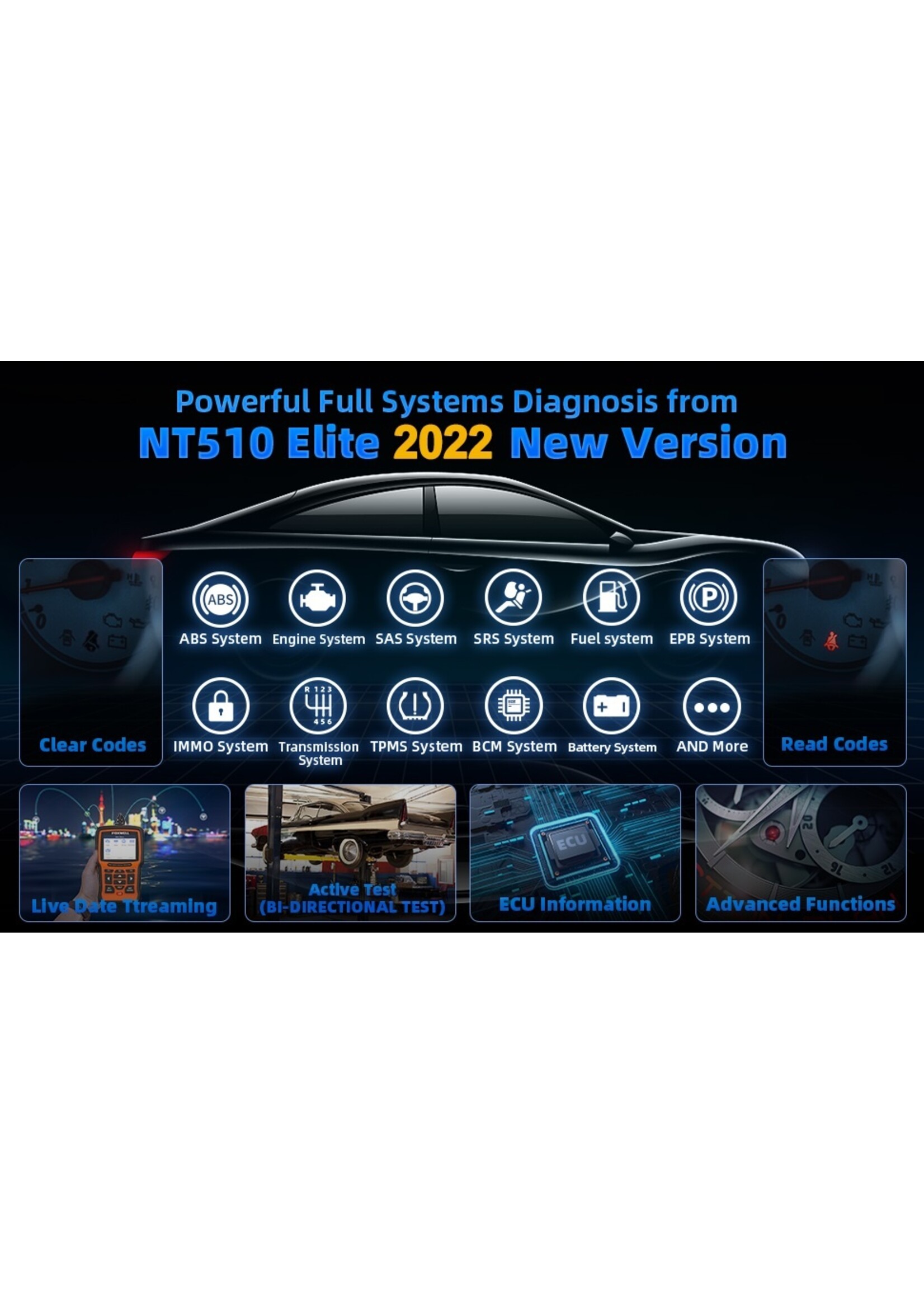Foxwell FOXWELL NT510 Elite - Professionele Scanner voor Uw Auto