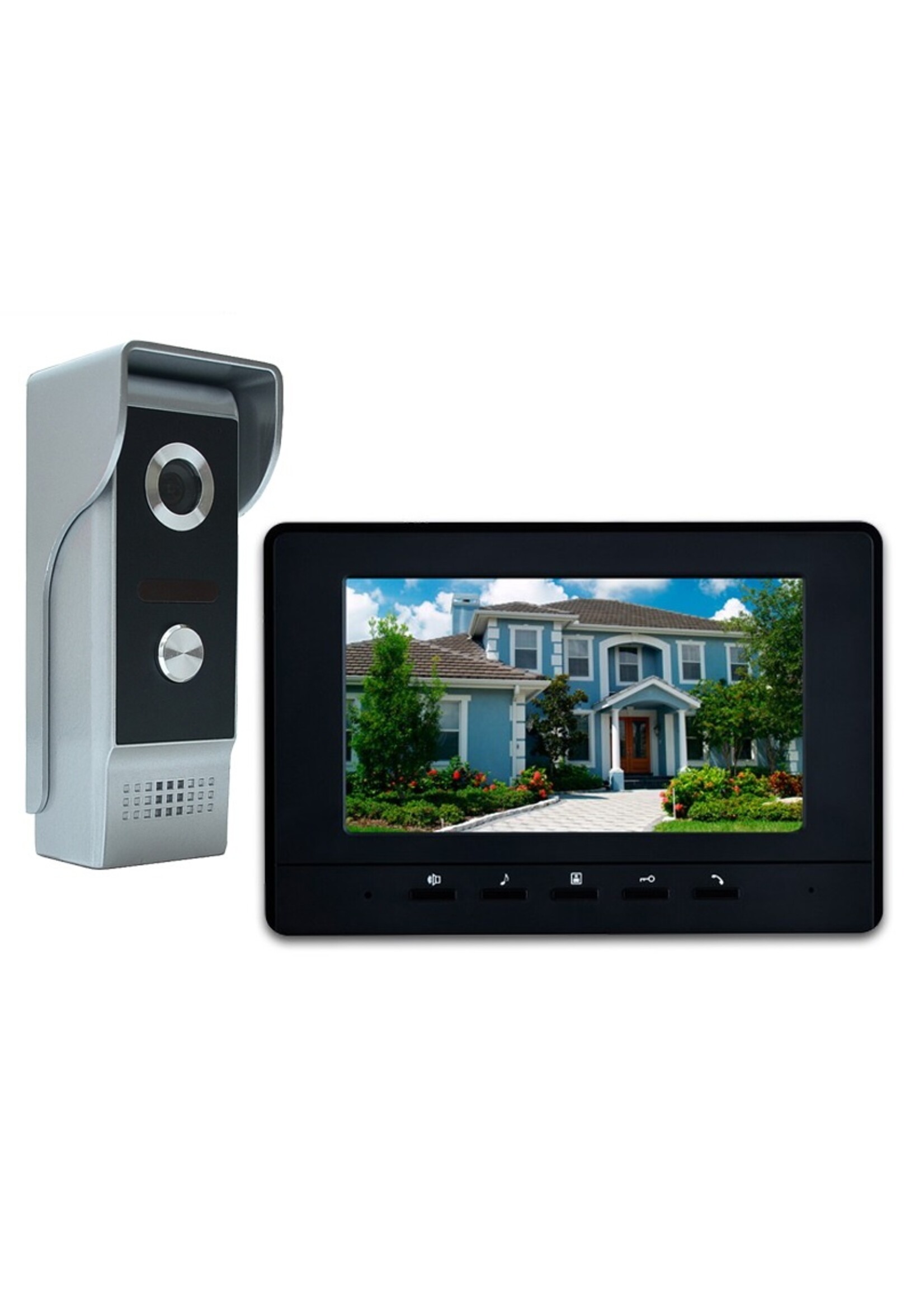 7 Inch Video Deurtelefoon Deurbel Intercom Kit 1 camera 1 monitor Nachtzicht