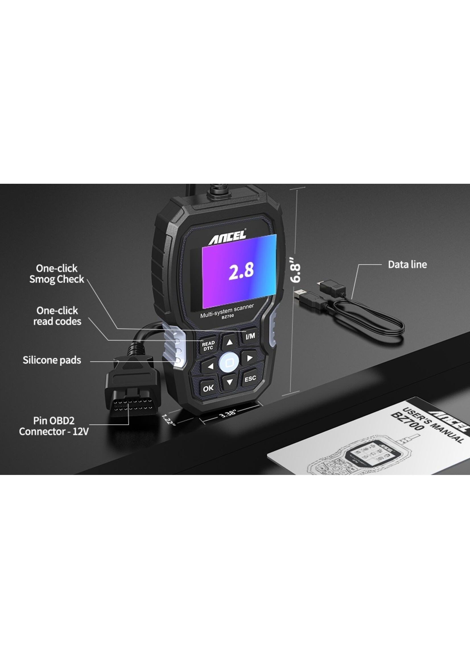 Ancel Ancel Bz700 Obd2 Scanner Voor Mercedes Benz.  All Systeem Abs Srs Airbag Sas Tpms Reset Auto Diagnostisch Gereedschap Motor OBD Code Lezer