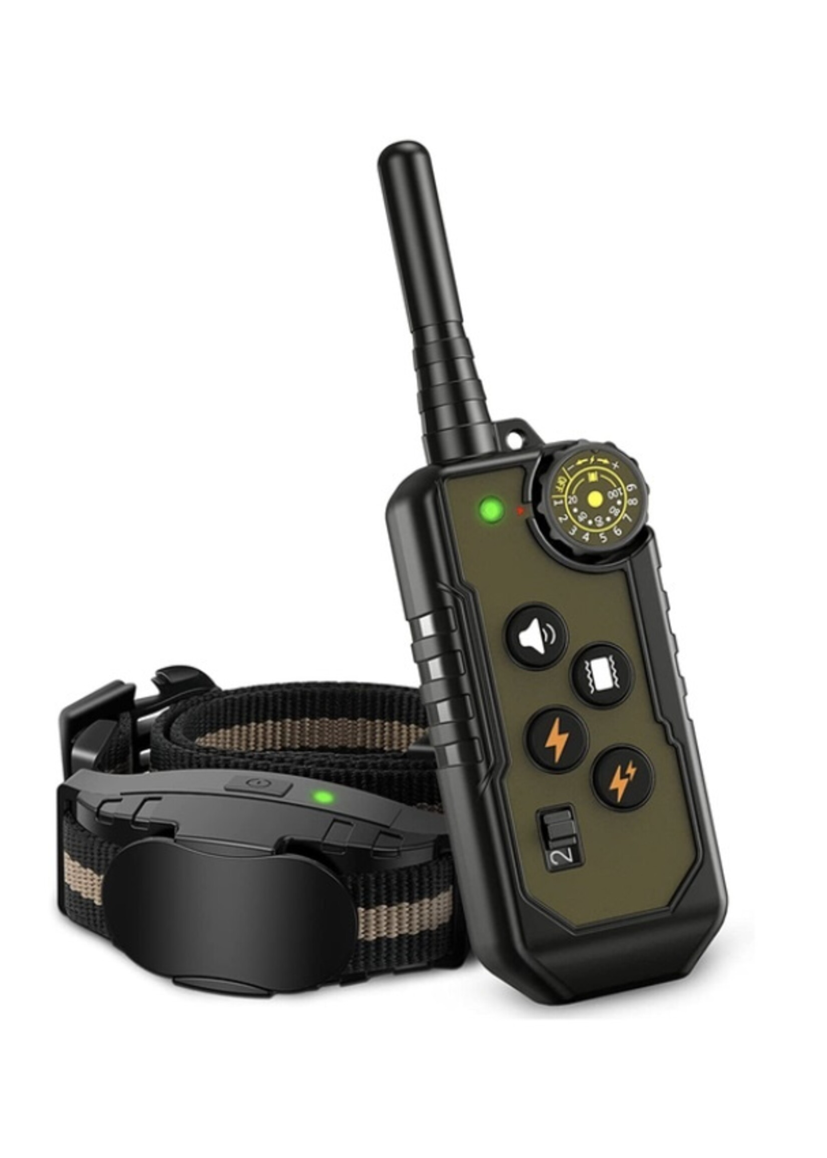 Elektrische hondentrainingshalsband Waterdichte oplaadbare afstandsbediening Hondenblafcontrole met LCD-display voor honden